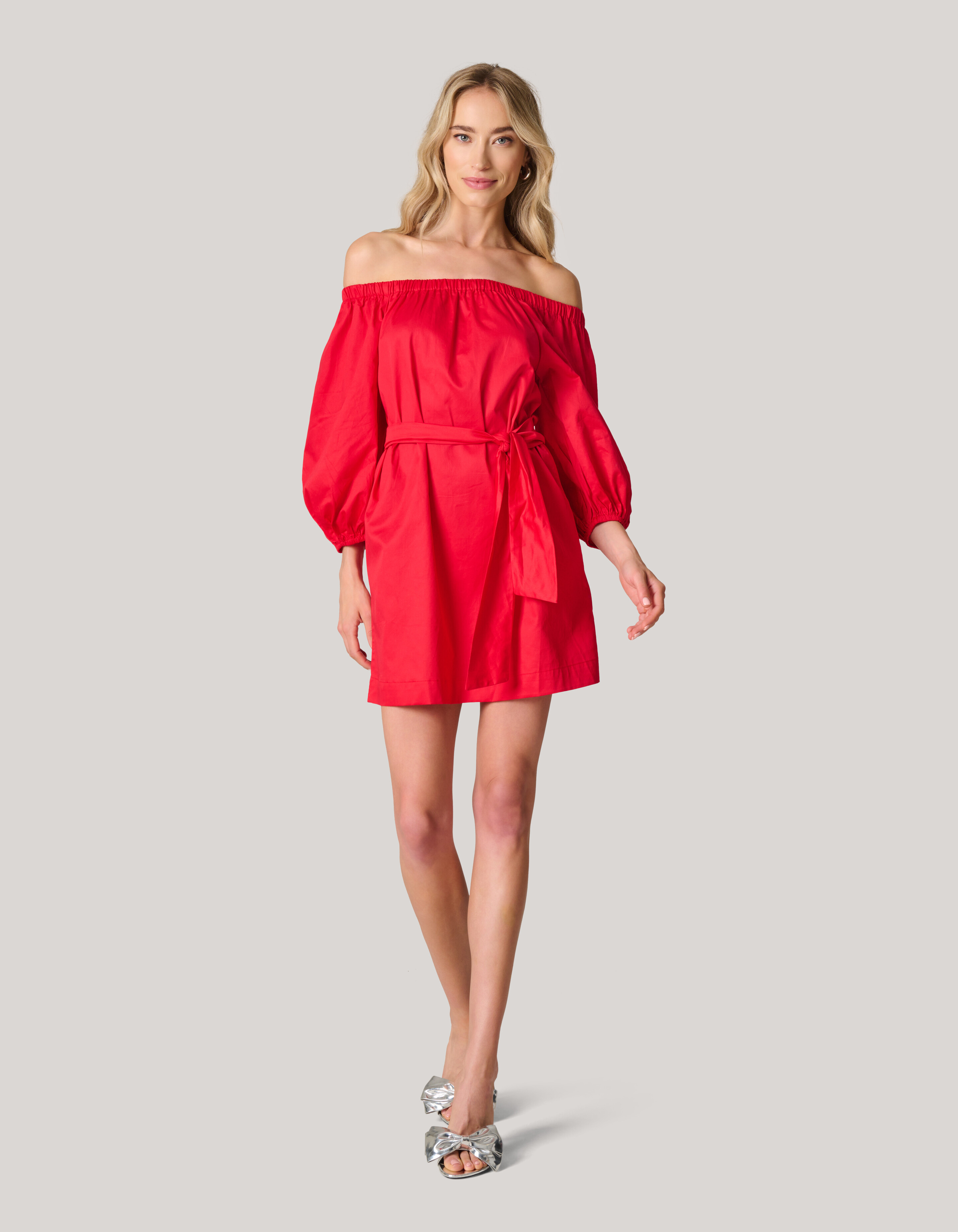 Schulterfreies Jurk Rood SHOEBY WOMEN