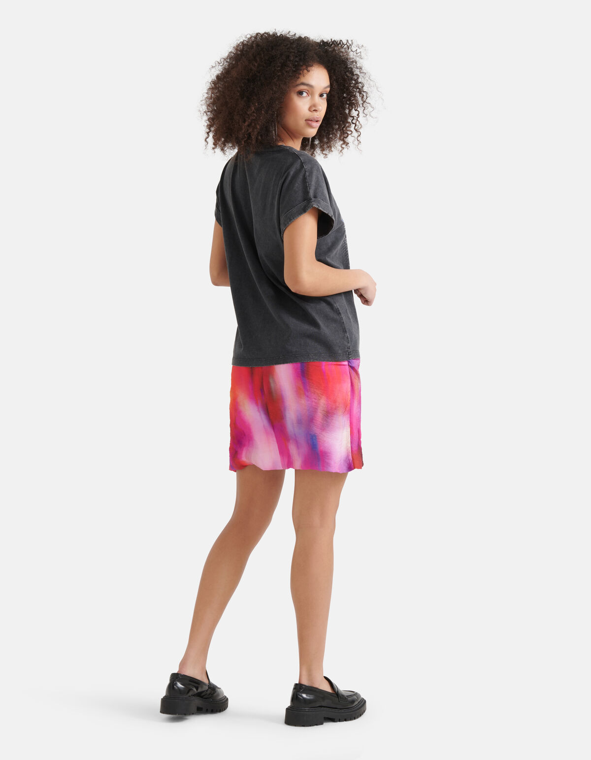 Bedrucktes T-shirt Dunkelgrau SHOEBY WOMEN