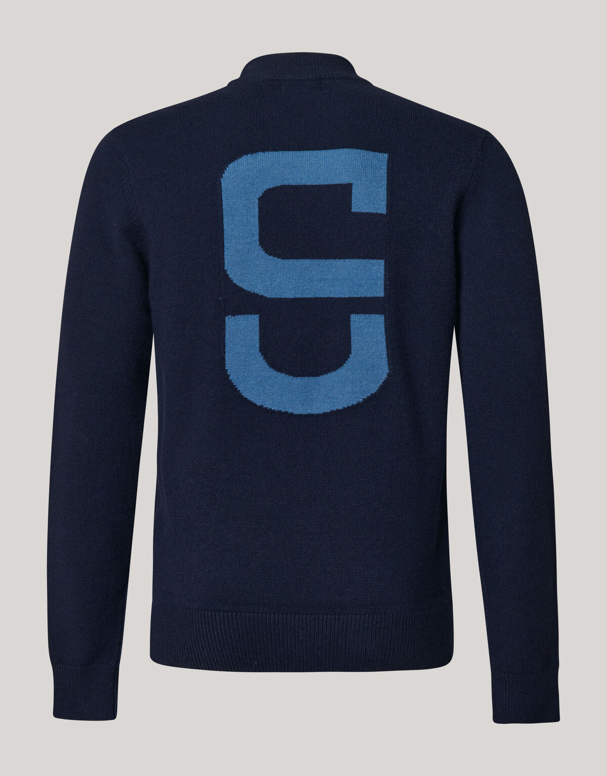 Jacquard-Strickpullover Dunkelblau SHOEBY MEN