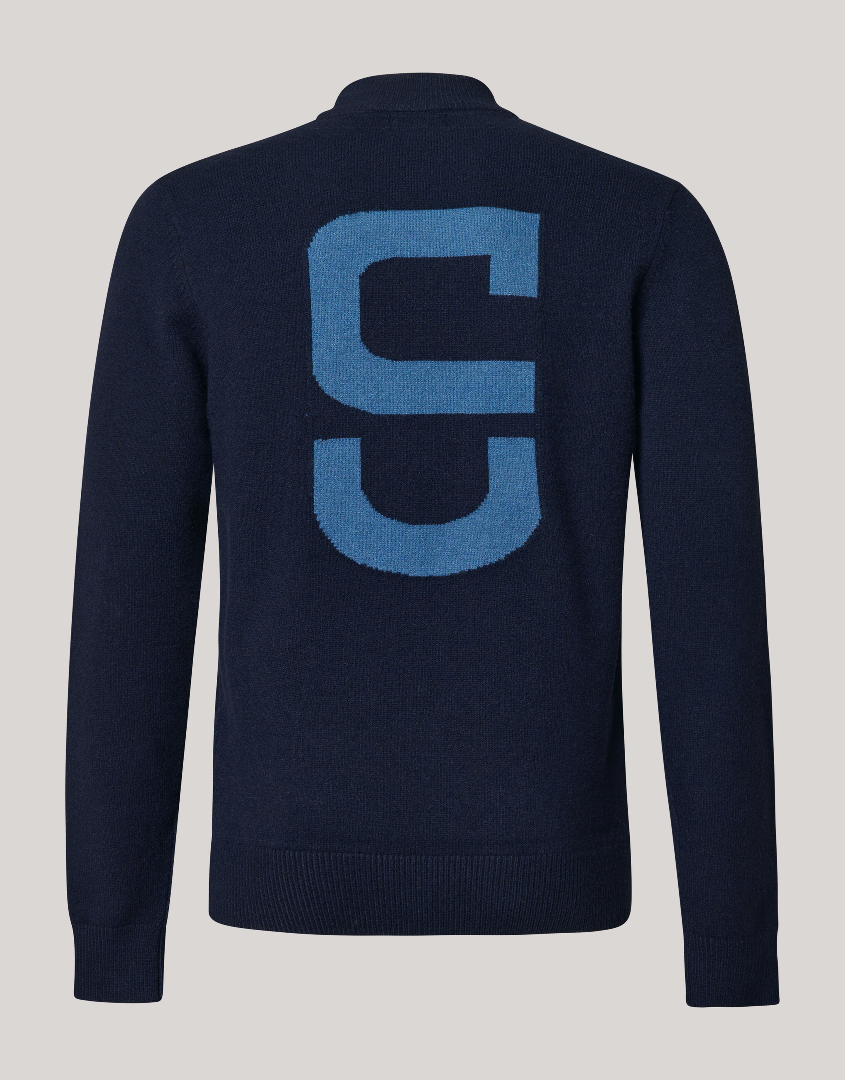 Jacquard-Strickpullover Dunkelblau SHOEBY MEN