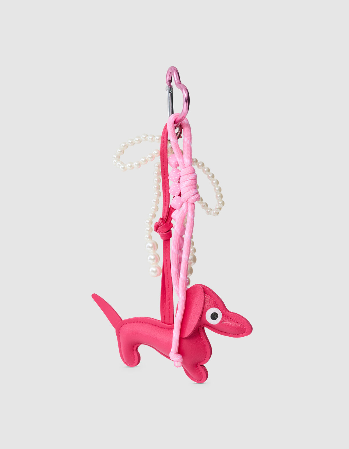 Lustiger Hunde-Schlüsselanhänger Dunkelrosa SHOEBY ACCESSOIRES
