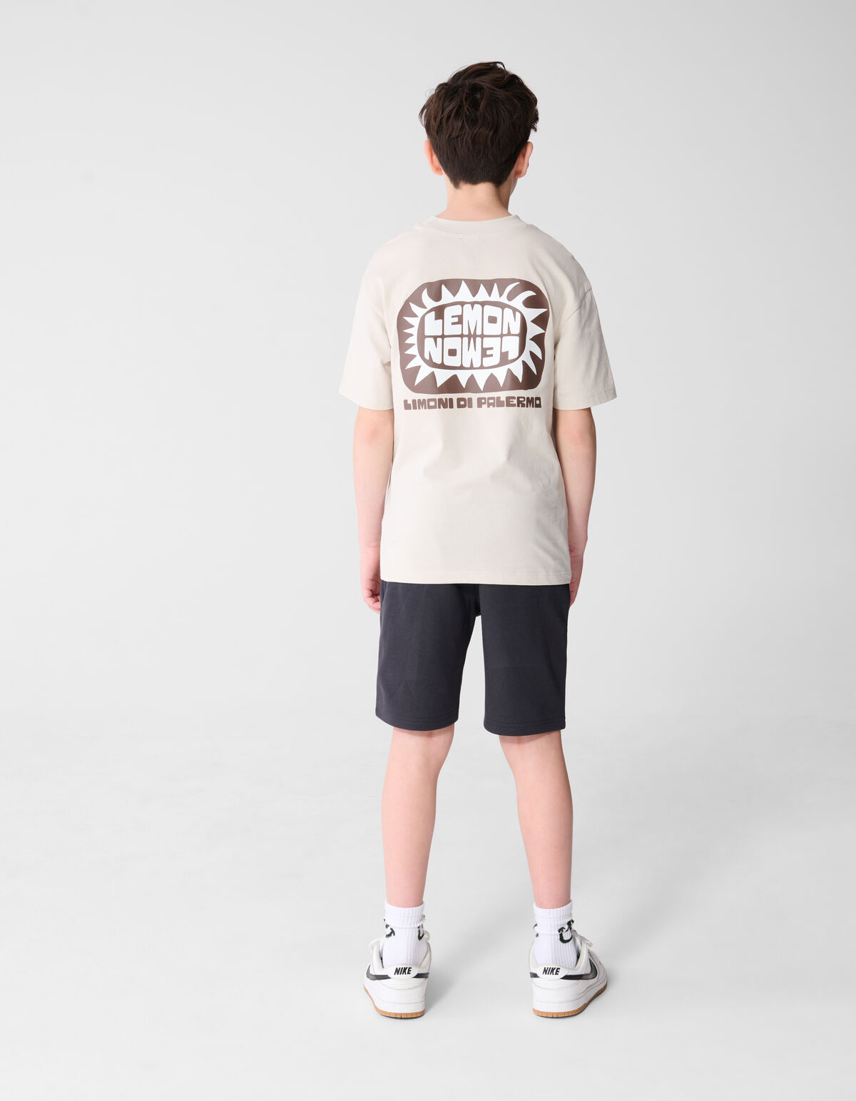 Zitronen-Kunst T-Shirt Beige SHOEBY BOYS