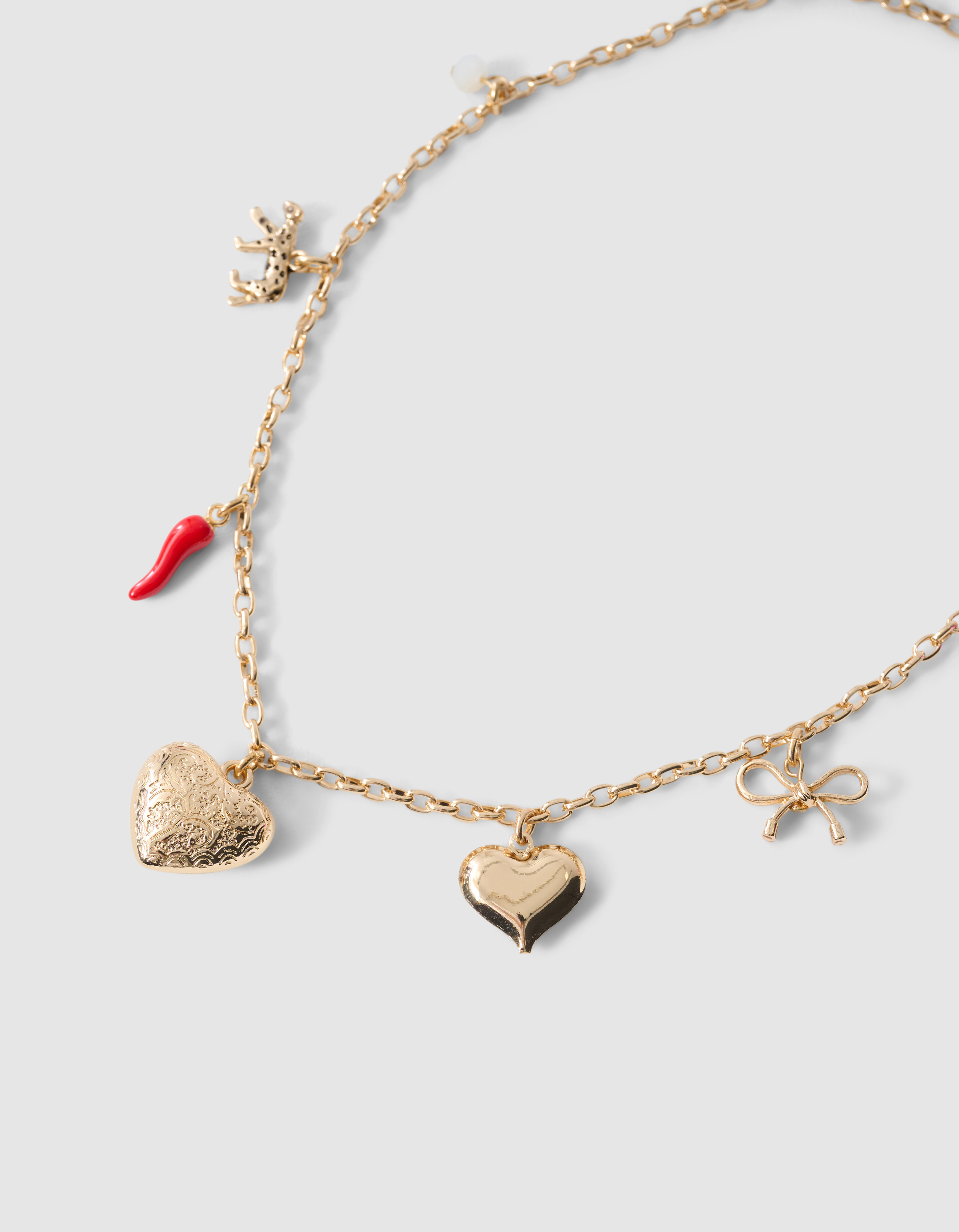 Herz-Anhänger-Halskette Gold SHOEBY ACCESSOIRES