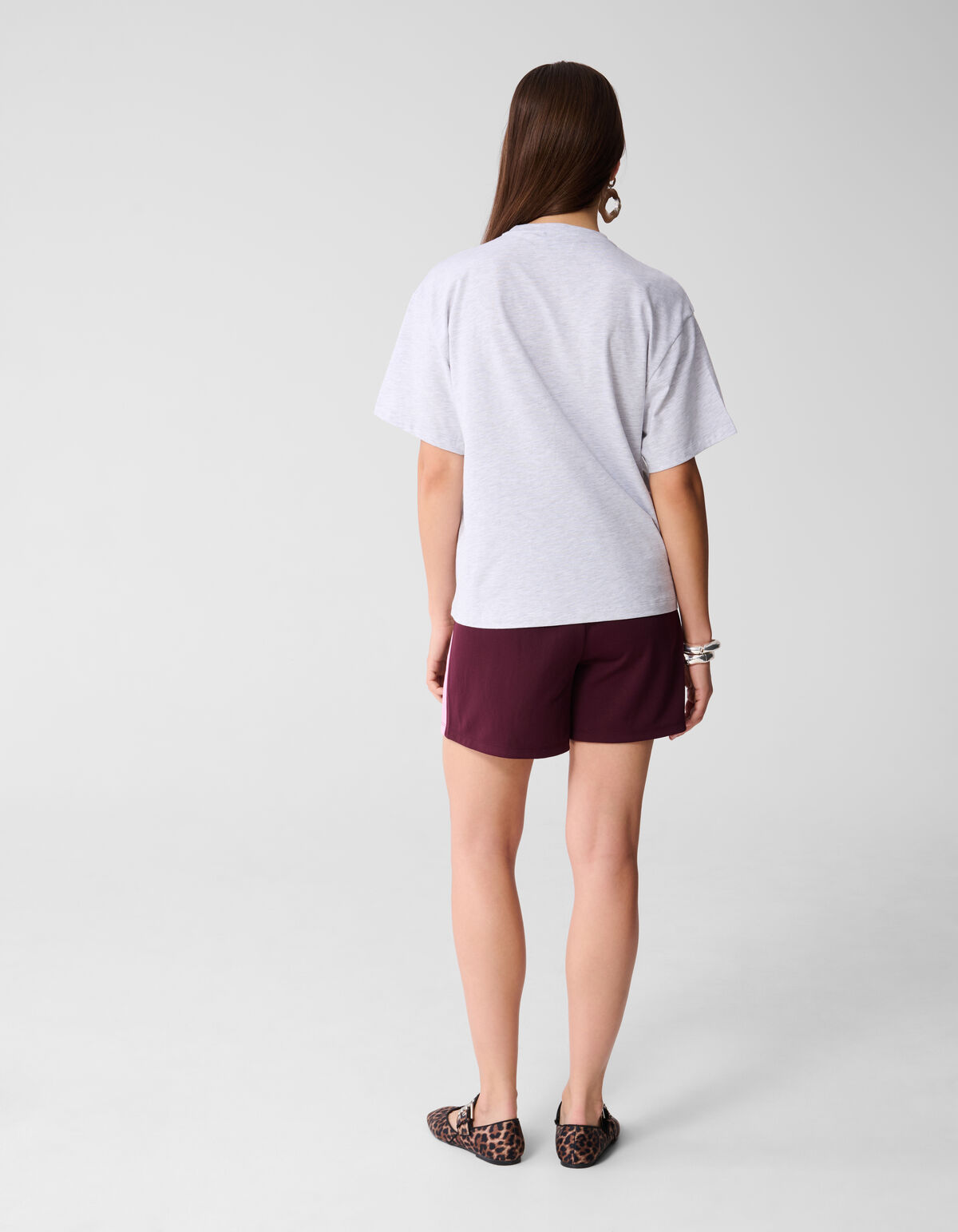 Übergroßes Le Club Artwork T-shirt Hellgrau SHOEBY WOMEN