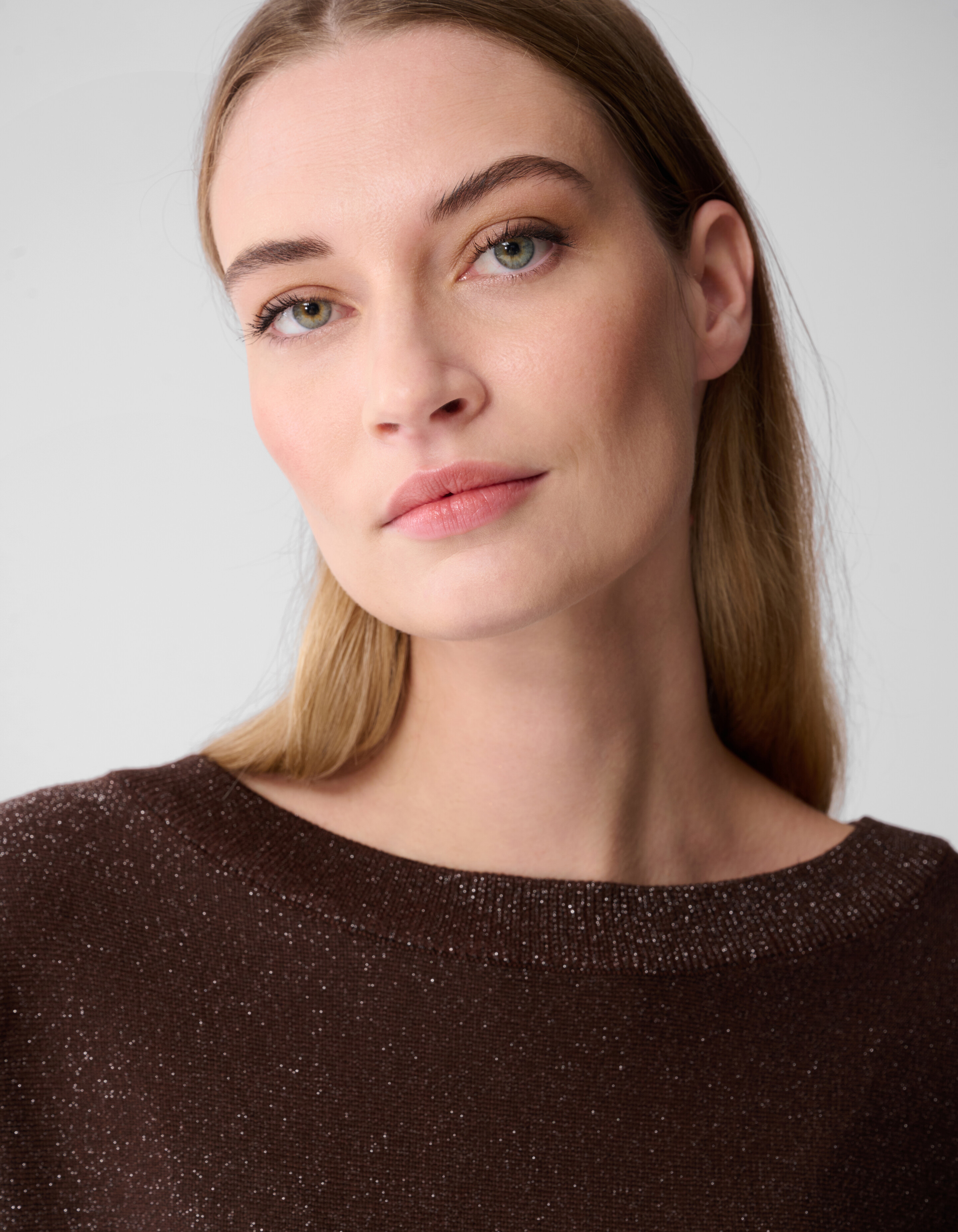 Glitter Fledermaus Pullover Dunkelbraun SHOEBY WOMEN