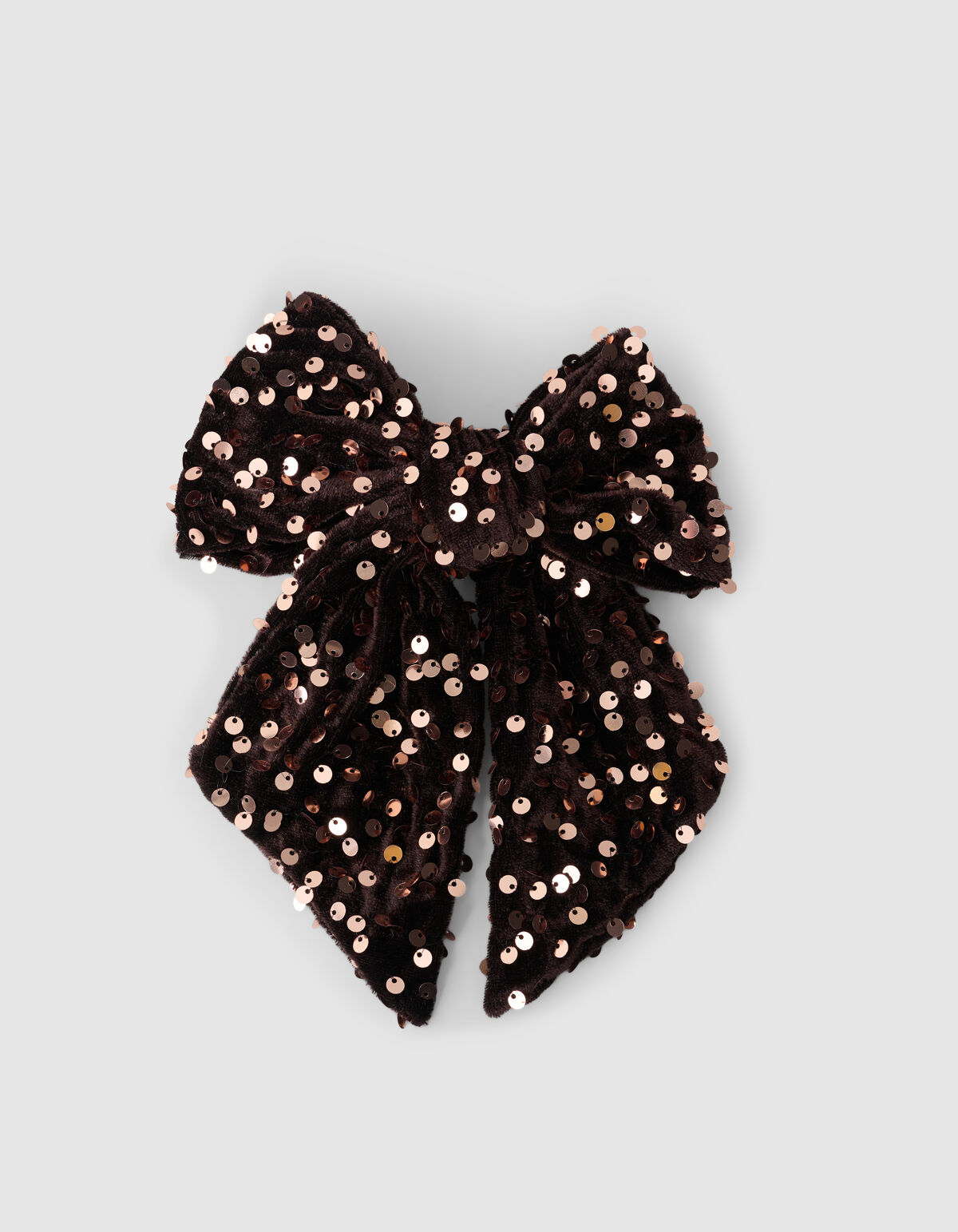 Pailletten-Haarspange mit Schleife, braun SHOEBY GIRLS