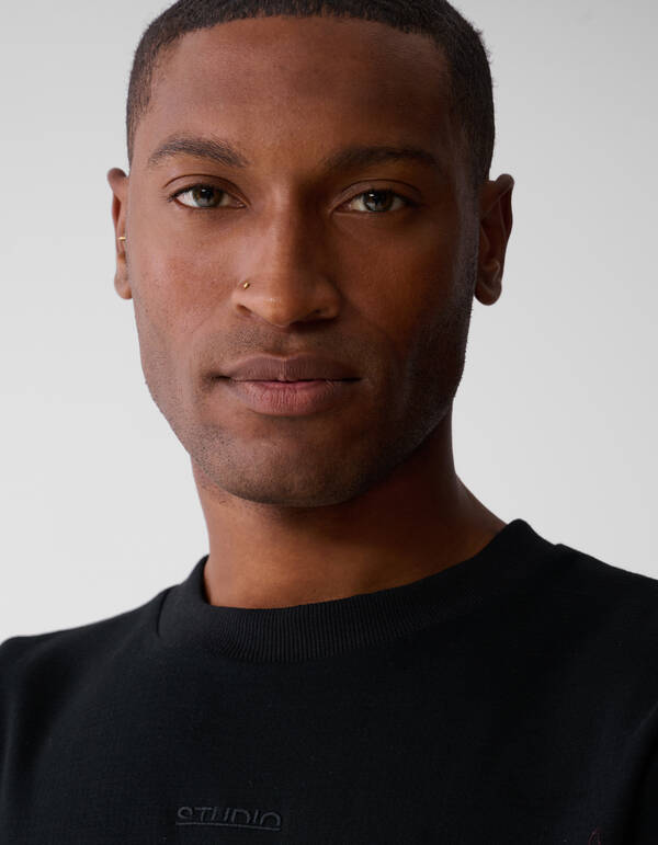 Studio Langarm-T-Shirt Schwarz SHOEBY MEN