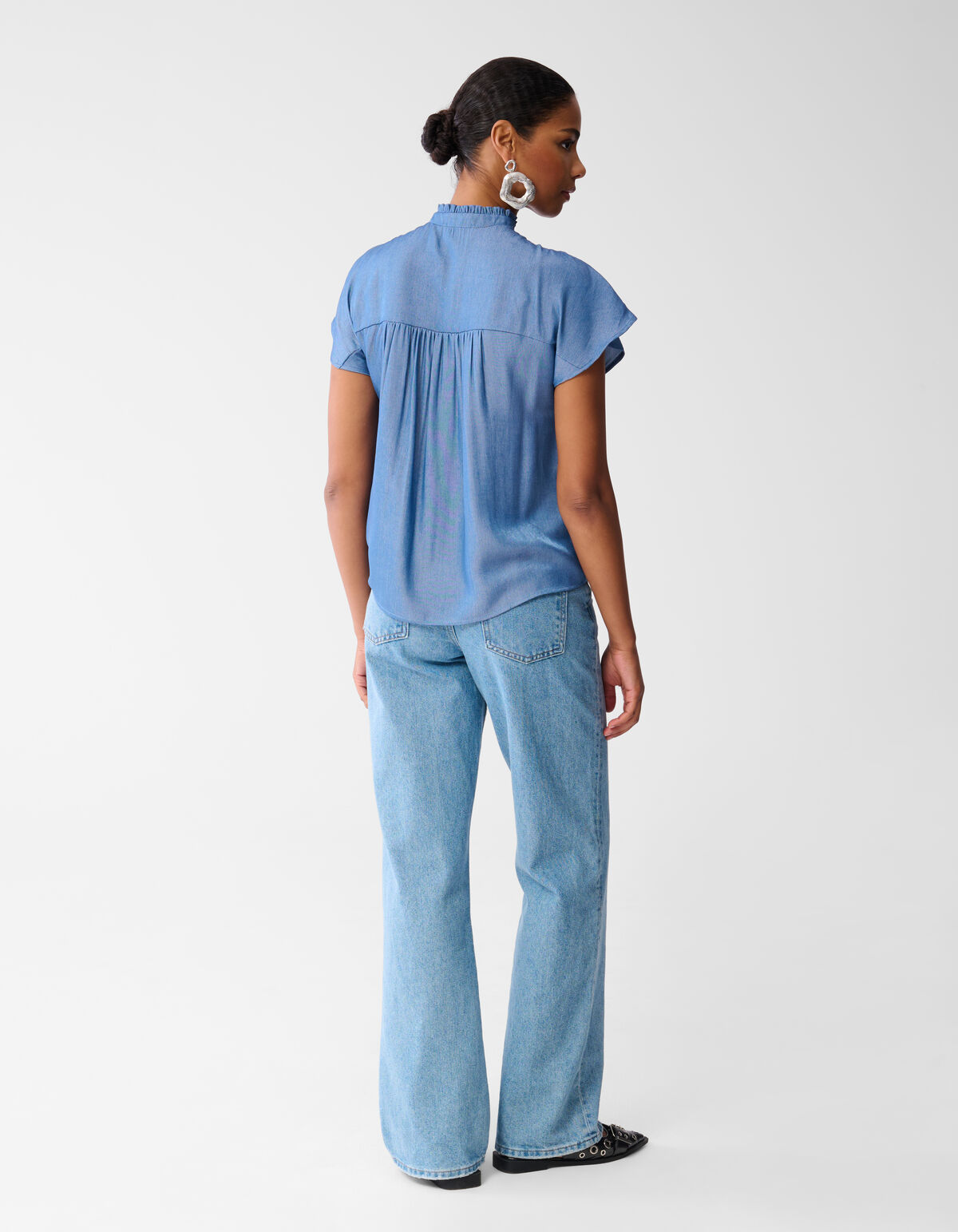 Rüschen-Top Blau SHOEBY WOMEN