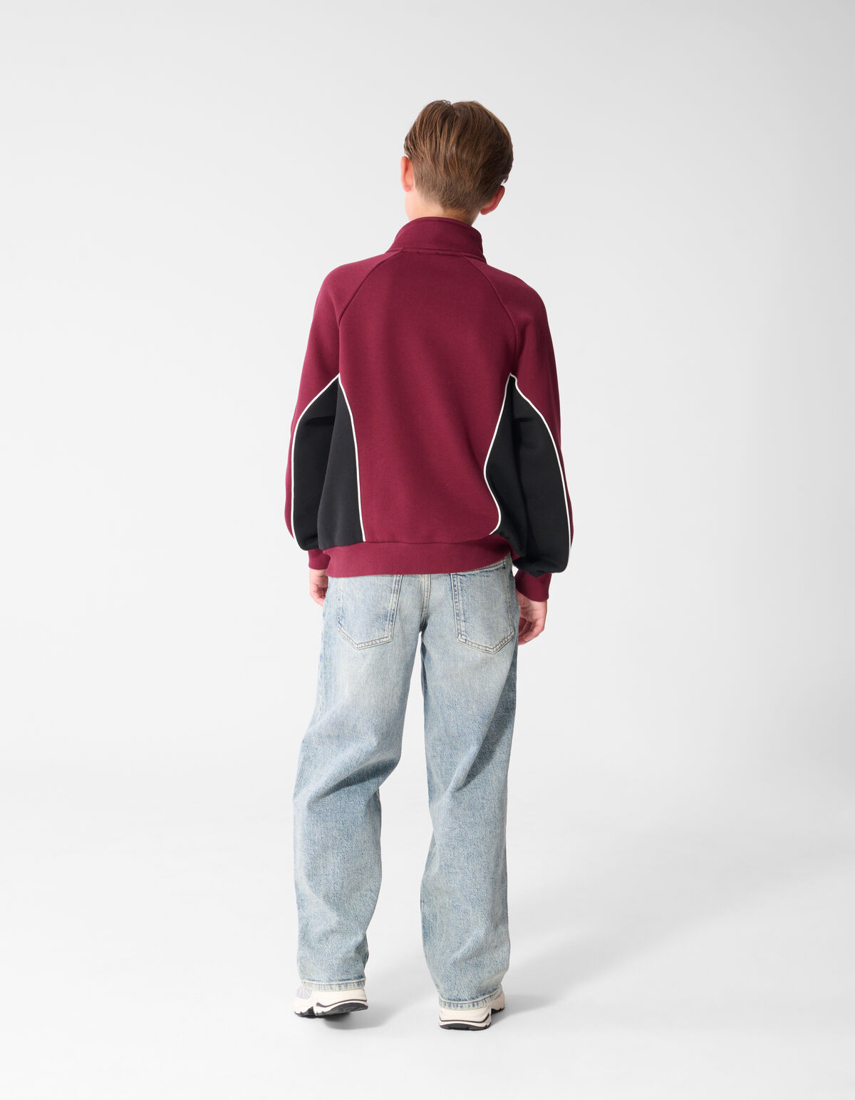 Sportliche Jacke mit Paspelierung Dunkelrot SHOEBY BOYS