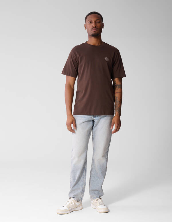 Einfarbiges T-Shirt Braun SHOEBY MEN