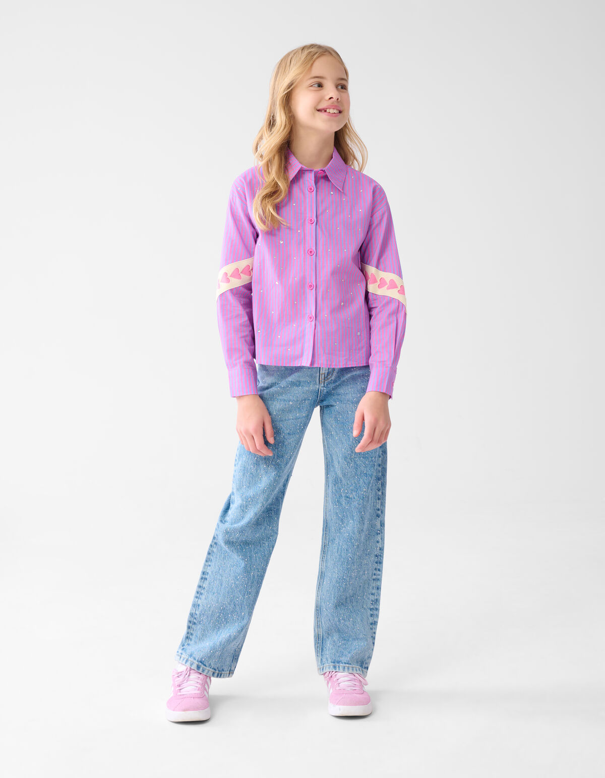 Strass-Band-Bluse Roze SHOEBY GIRLS
