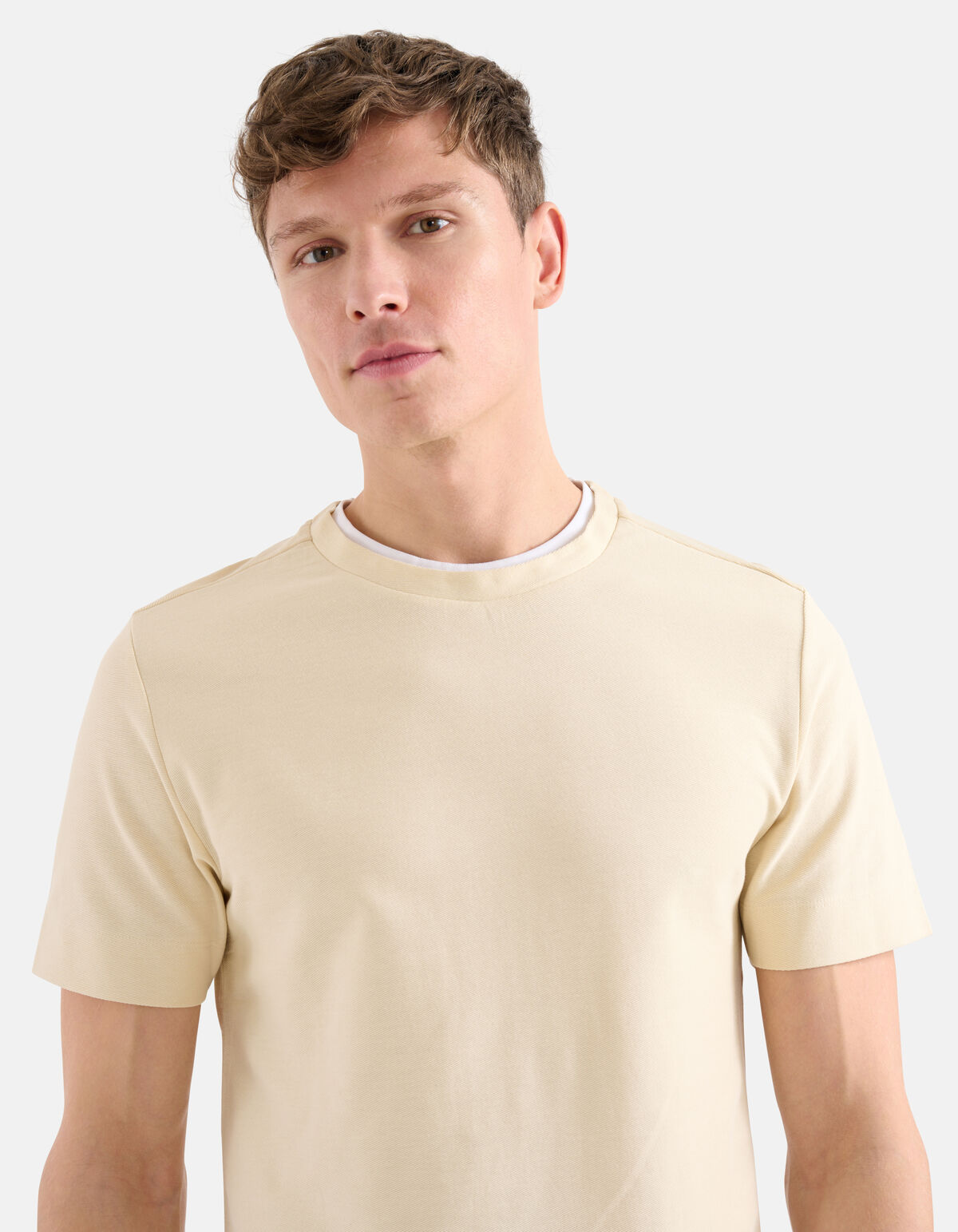 Doppellagiges T-shirt Beige SHOEBY MEN