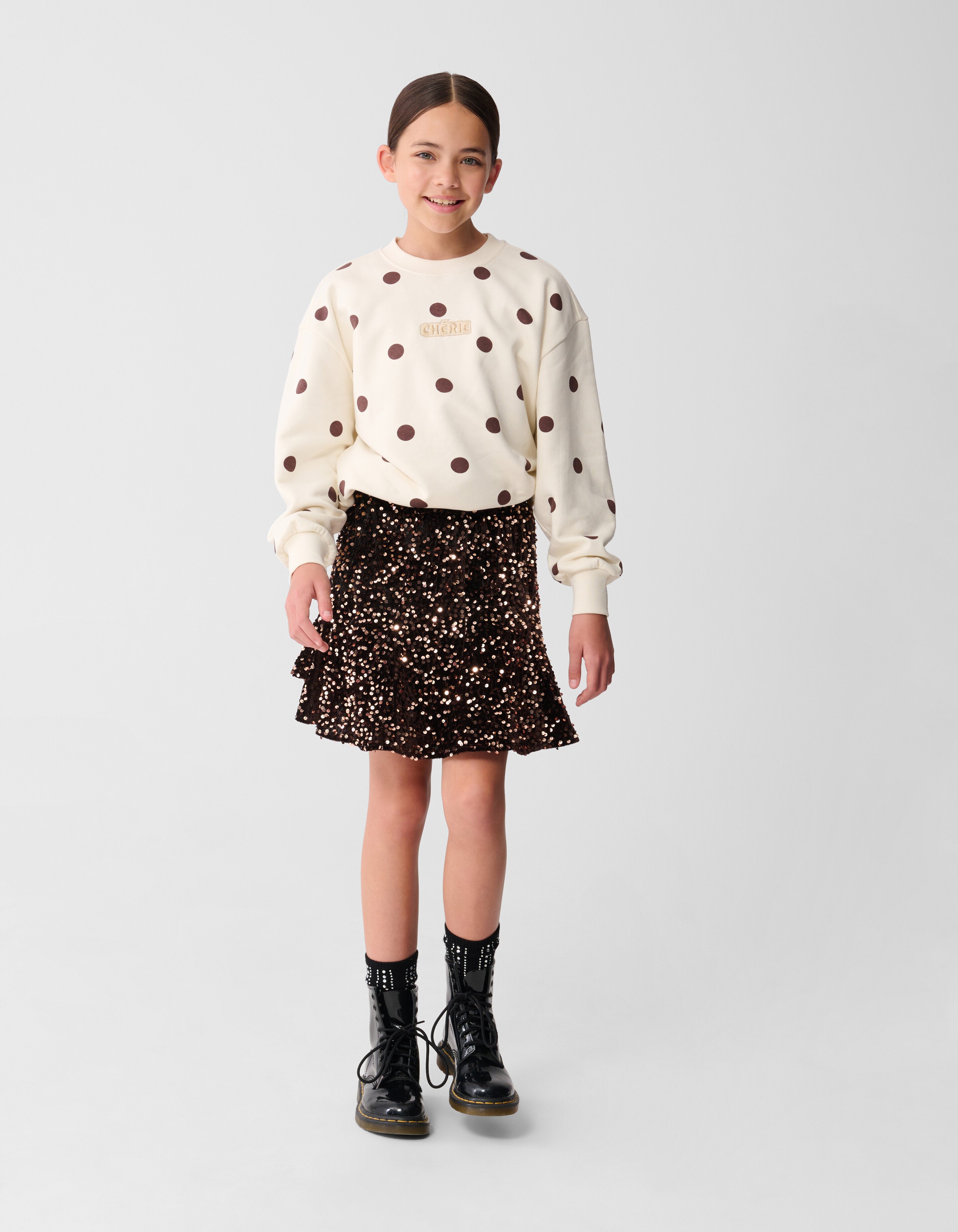 Gepunkteter Pullover, cremefarben SHOEBY GIRLS