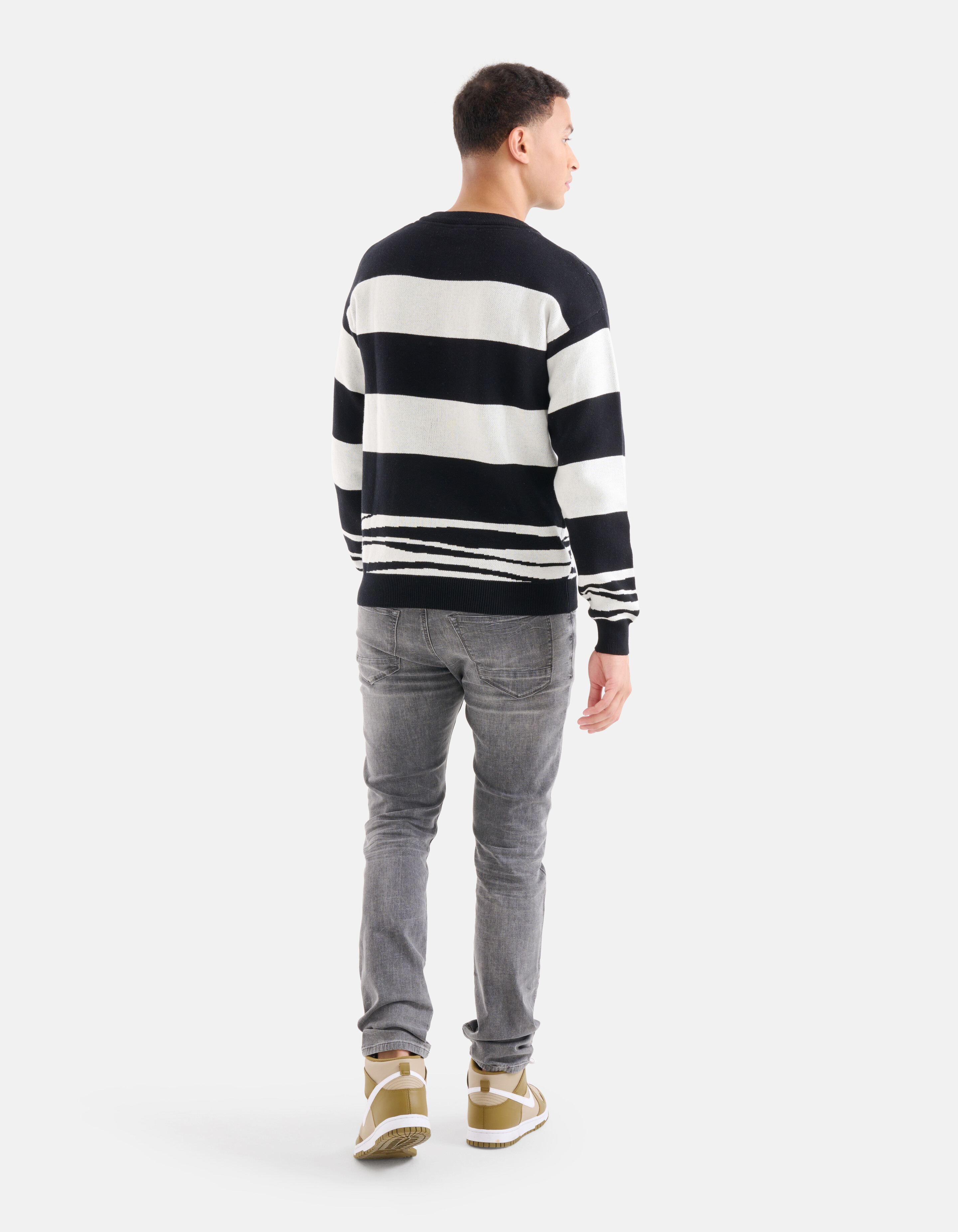 Gestreifter Pullover Schwarz SHOEBY MEN