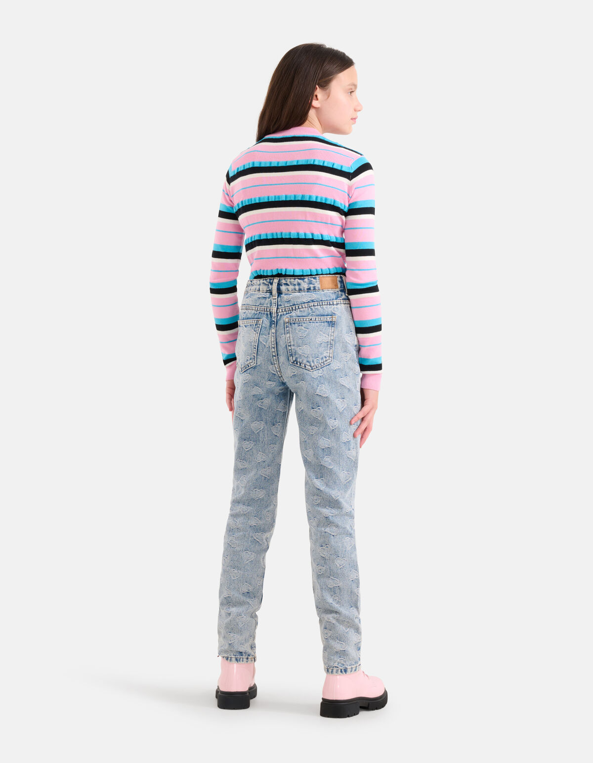 Jacquard-Tapered Jeans gebleicht SHOEBY GIRLS