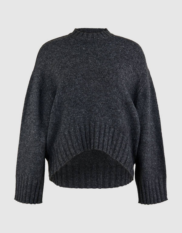 Übergroßer Strickpullover Dunkelgrau von Mieke SHOEBY WOMEN