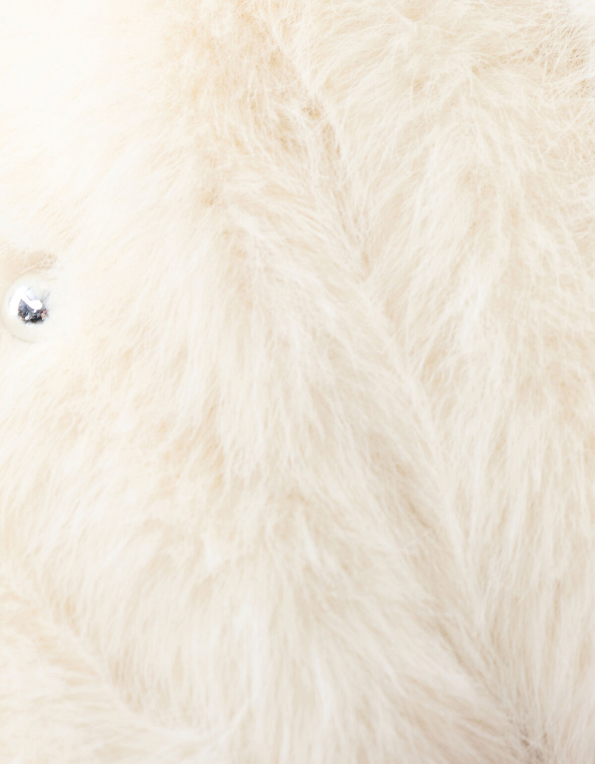 Verschönerte Kunstpelzjacke Off White SHOEBY WOMEN