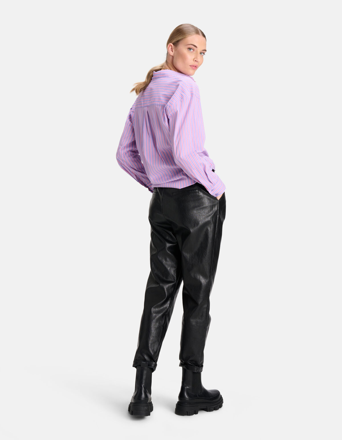 Gestreifte Bluse Lila SHOEBY WOMEN