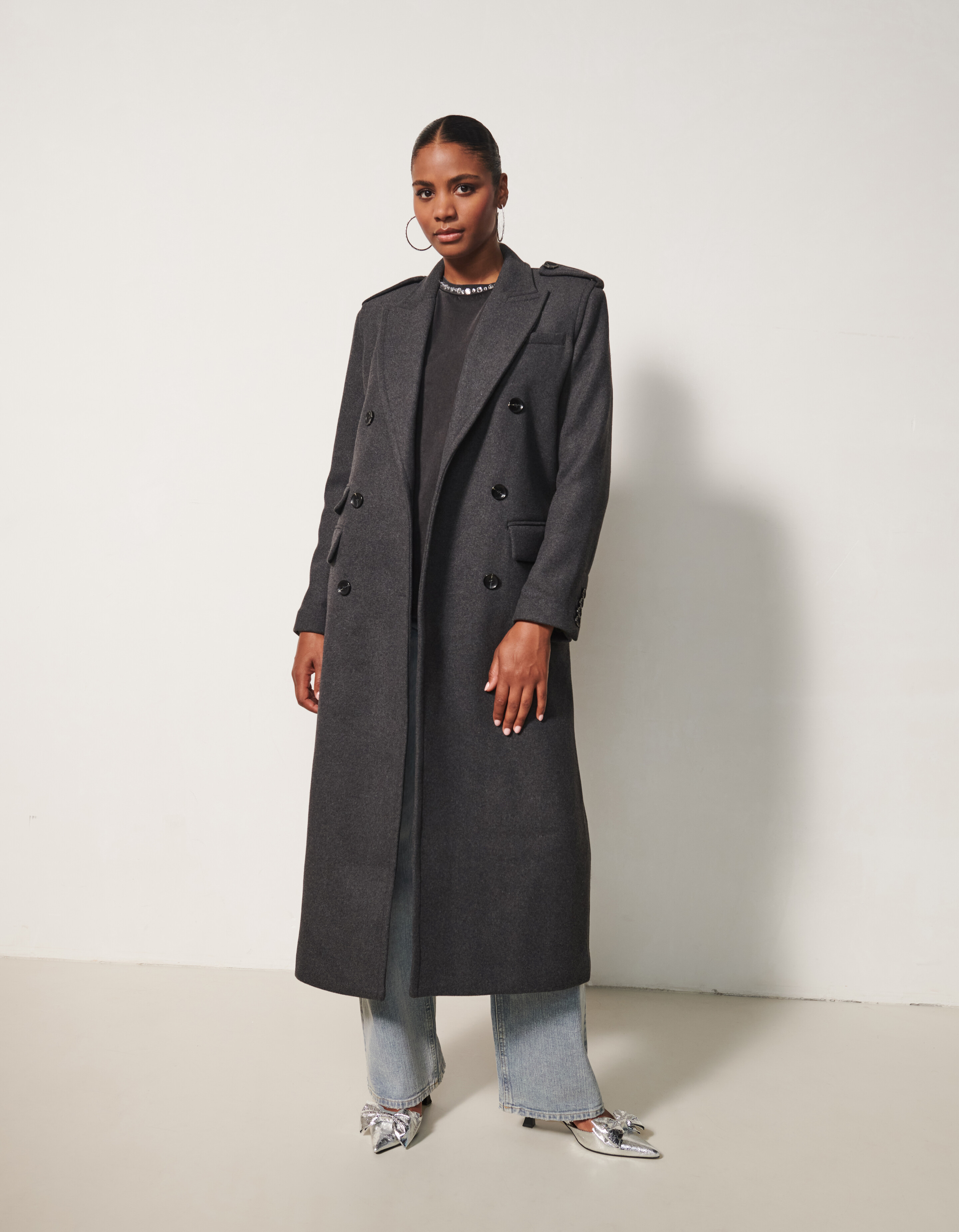 Lange Jacke Dunkelgrau von Fred SHOEBY WOMEN