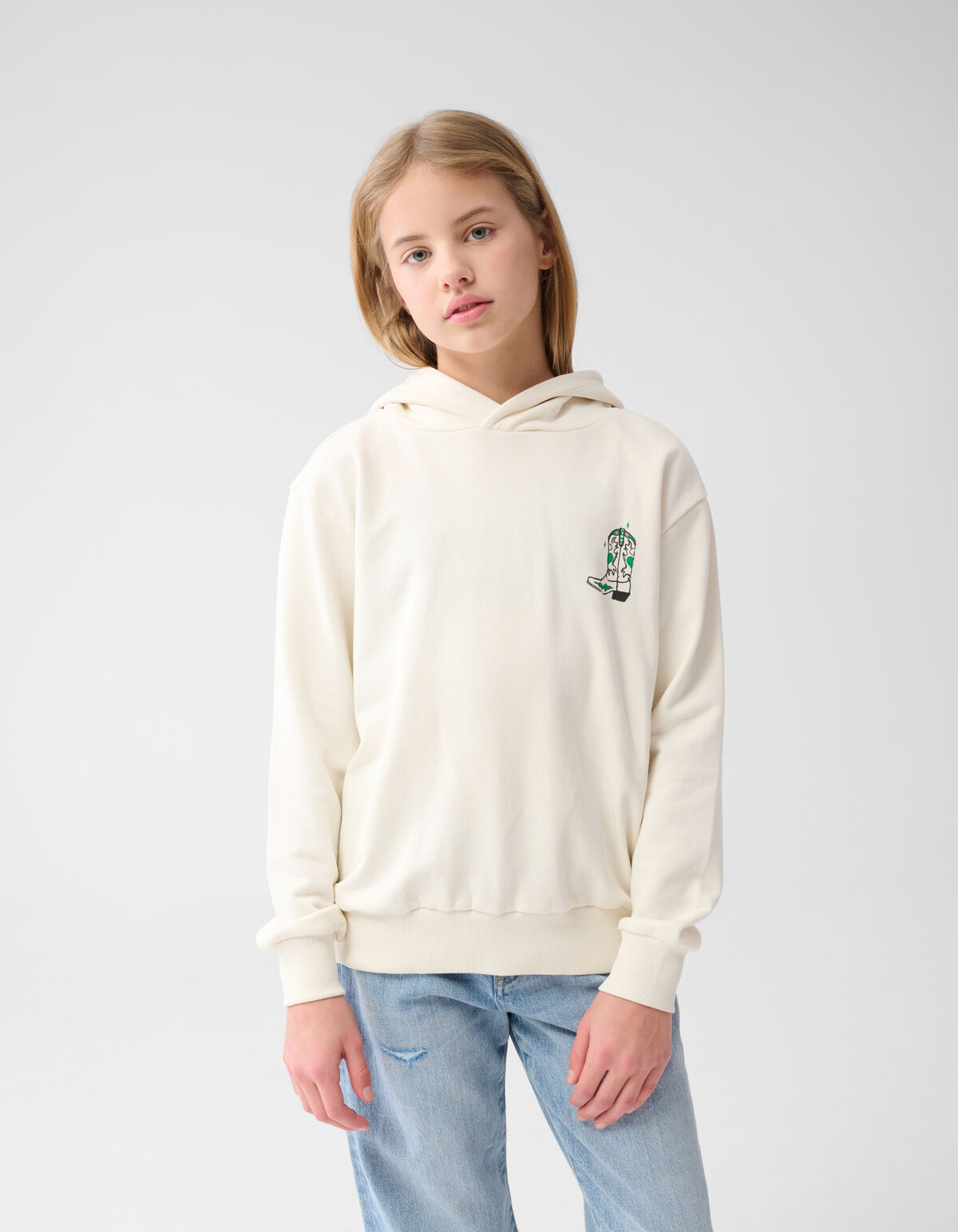 Artwork Hoodie Off White SHOEBY GIRLS