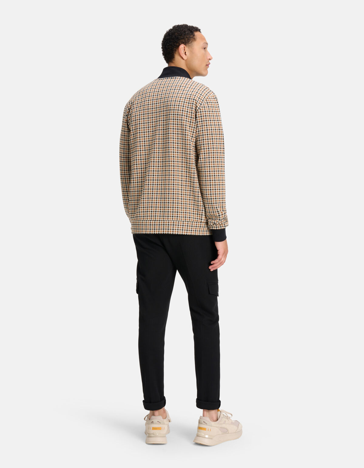 Karierte Strickjacke Braun SHOEBY MEN