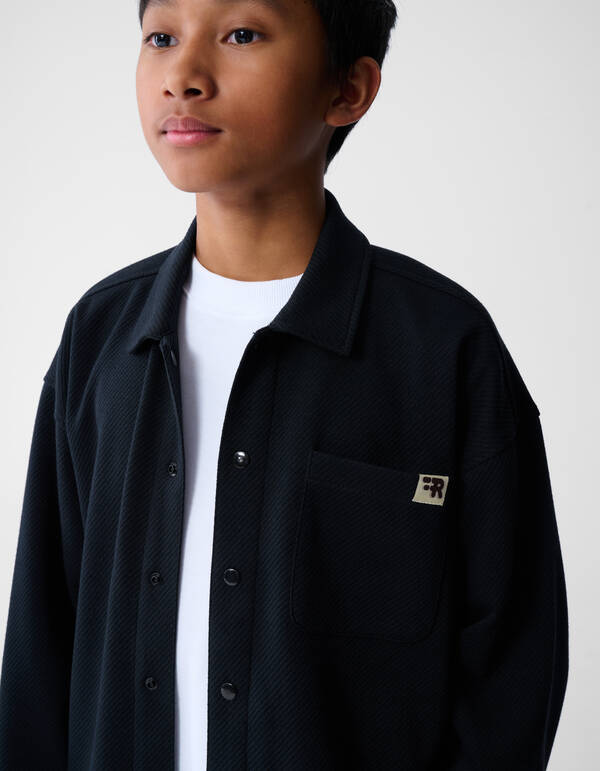 Struktur Overshirt Dunkelgrau SHOEBY BOYS