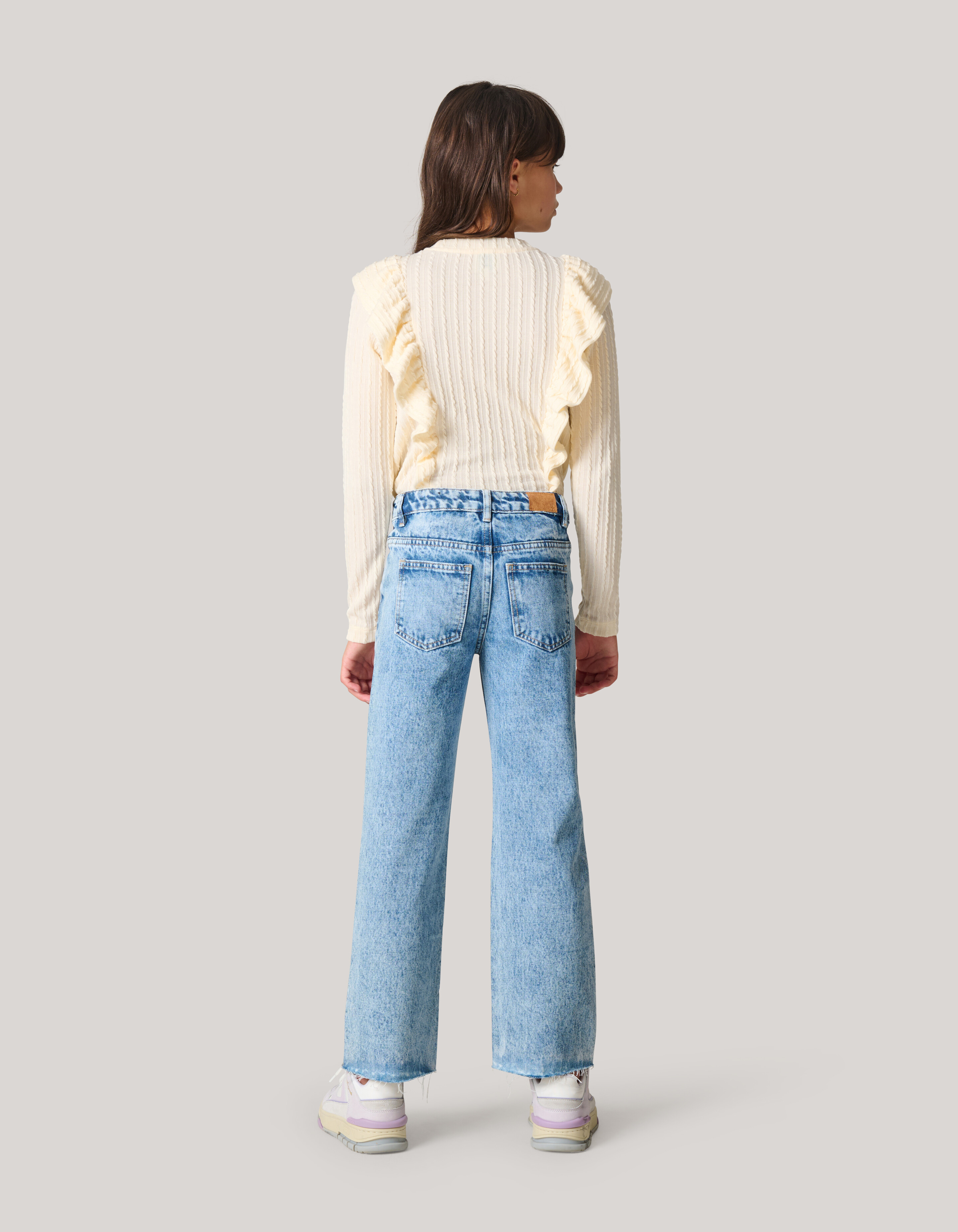 Kabel-Rüschen-Top Off White SHOEBY GIRLS