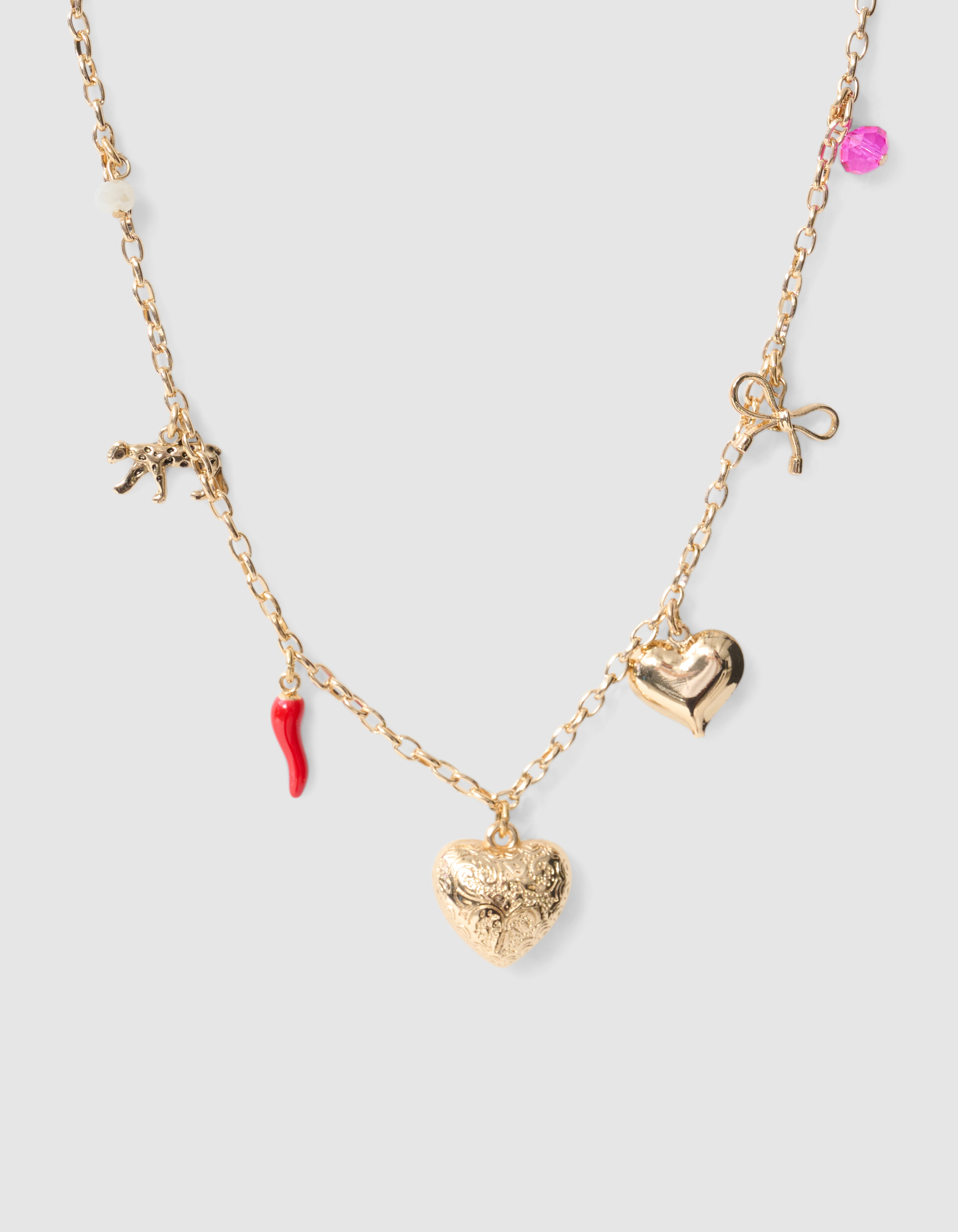 Herz-Anhänger-Halskette Gold SHOEBY ACCESSOIRES