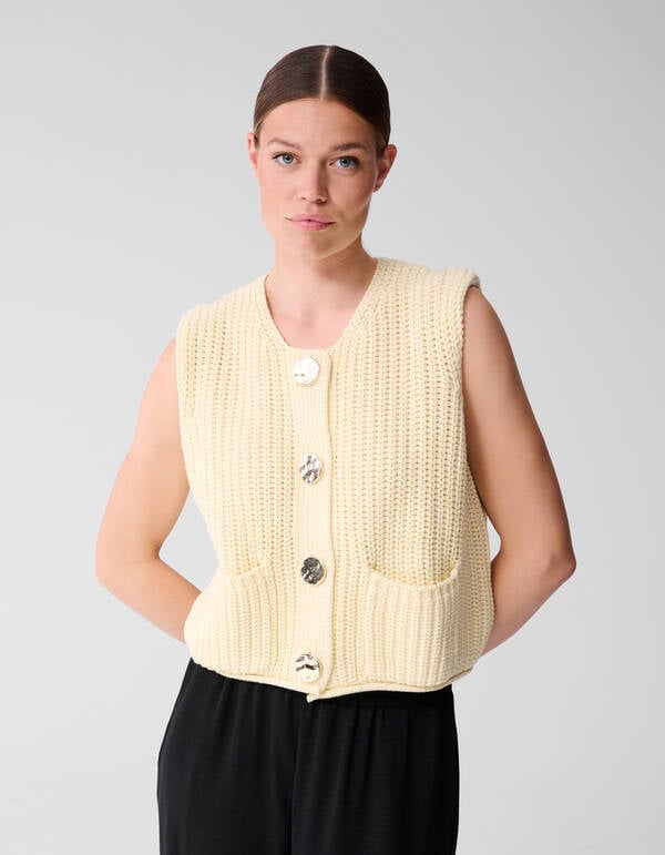 Gilet mit großem Knopf Off White SHOEBY WOMEN