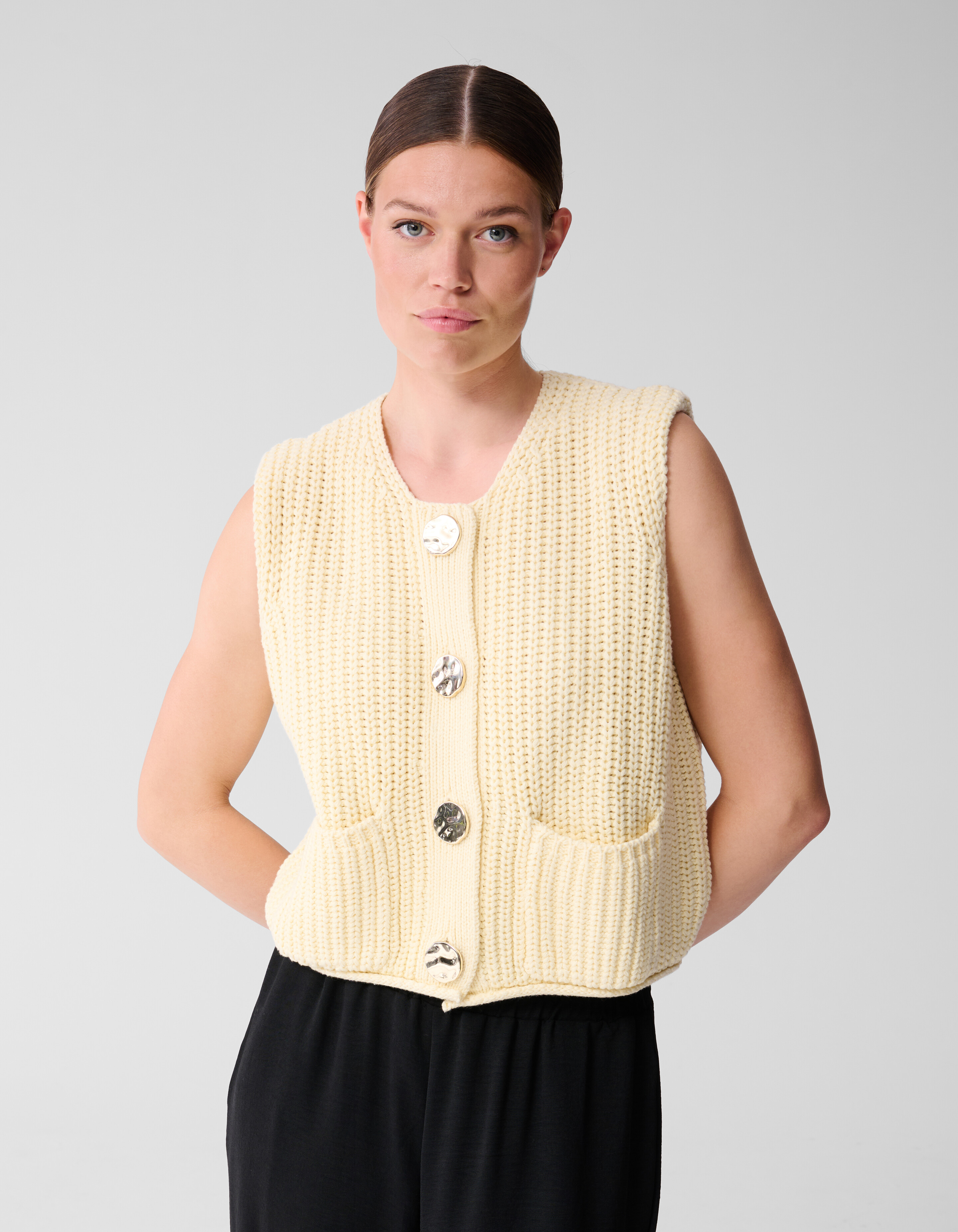 Gilet mit großem Knopf Off White SHOEBY WOMEN