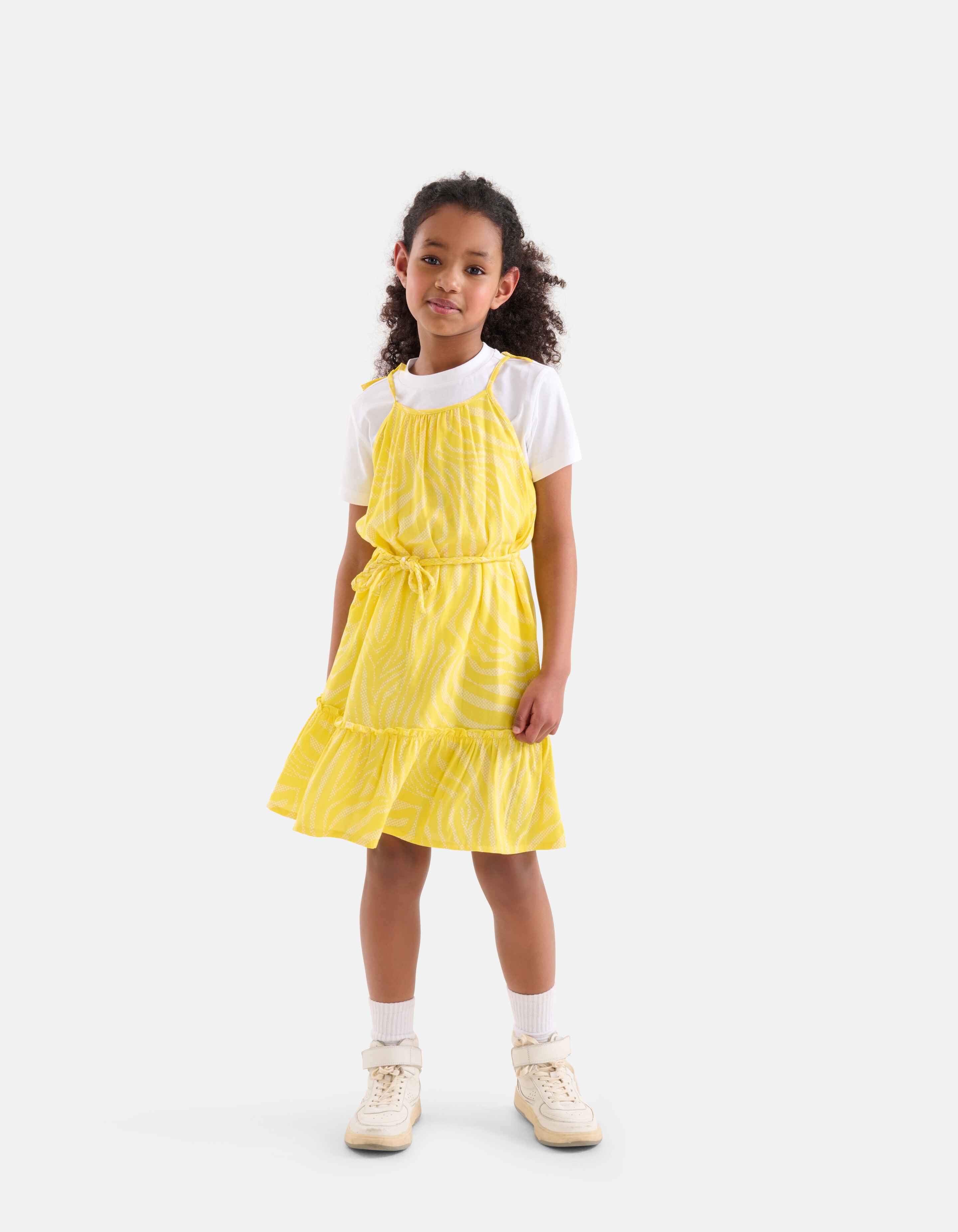 Zebra Print Kleid Gelb SHOEBY GIRLS