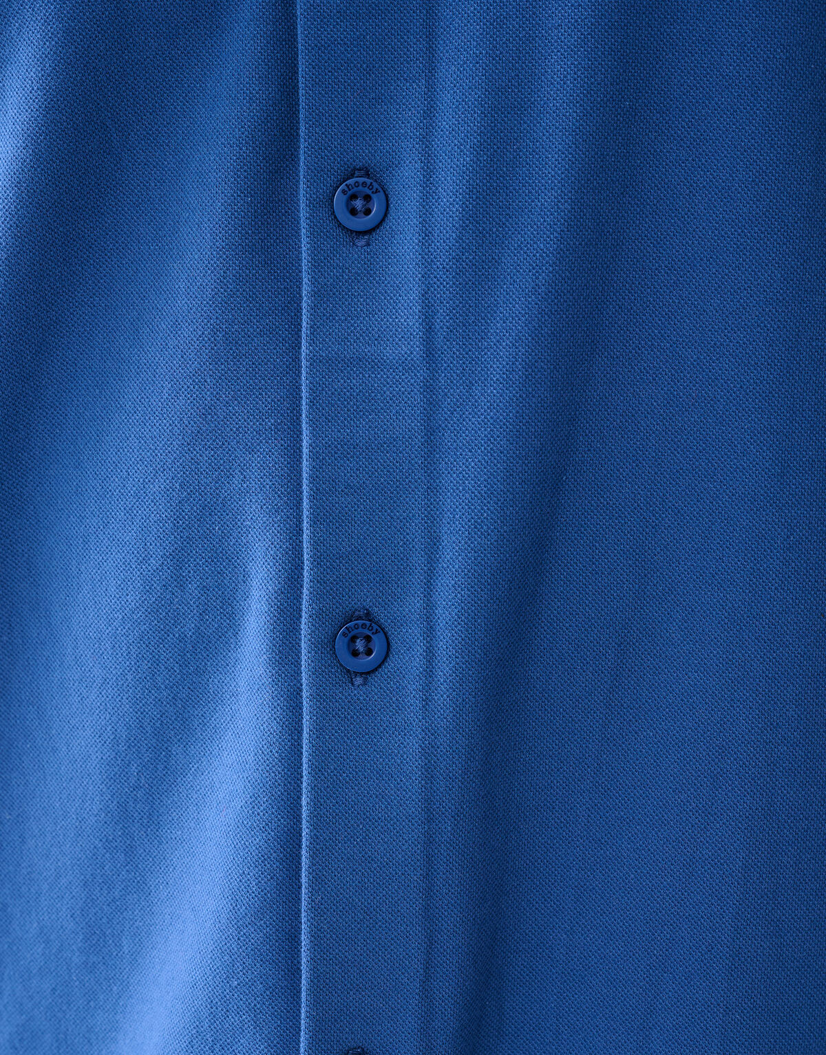 Piqué-Hemd Blau SHOEBY MEN