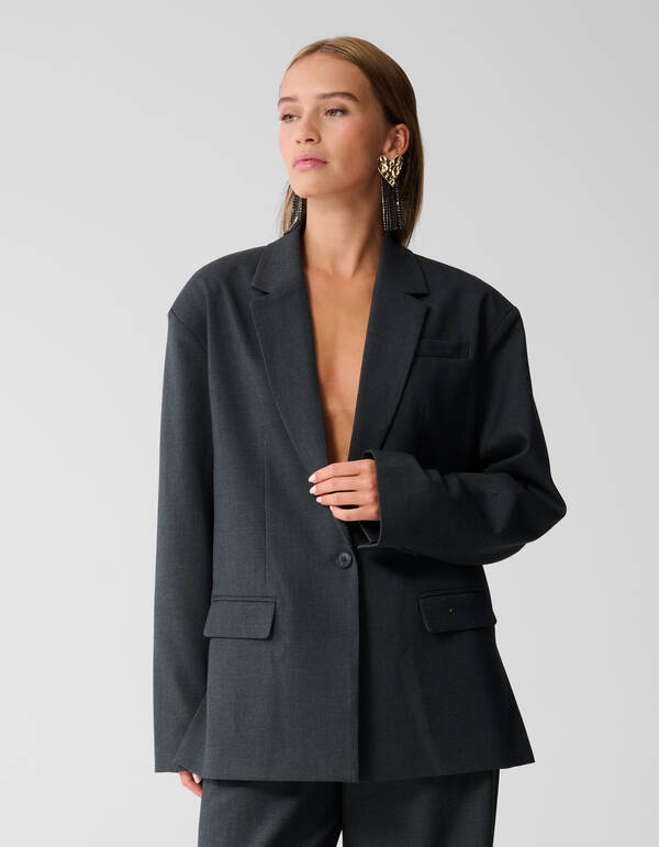 Übergroßer Blazer Dunkelgrau SHOEBY WOMEN