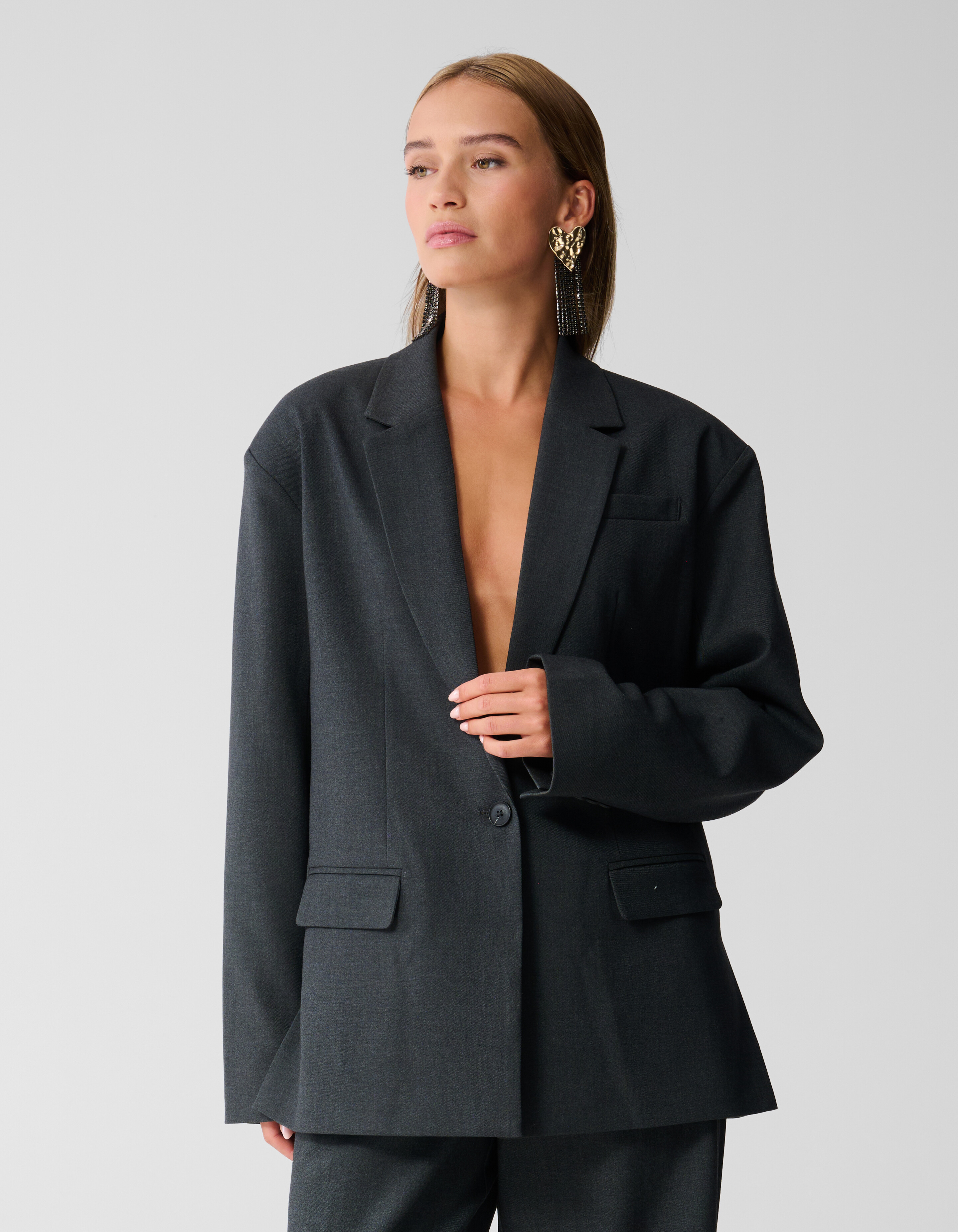 Übergroßer Blazer Dunkelgrau SHOEBY WOMEN