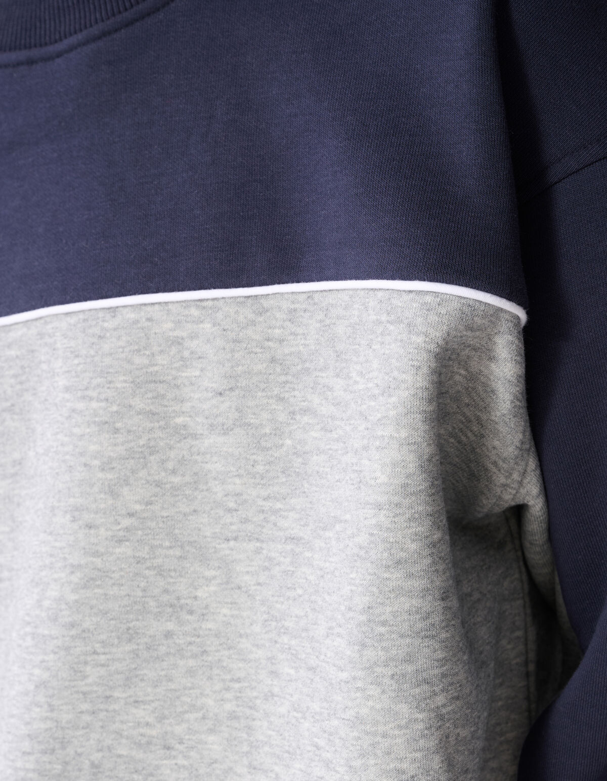 Oversized-Pullover mit Paspelierung grau/dunkelbl SHOEBY BOYS
