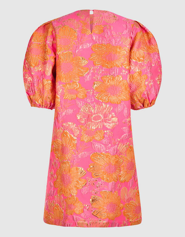 Jacquard-Blumen-Minikleid Rosa SHOEBY WOMEN