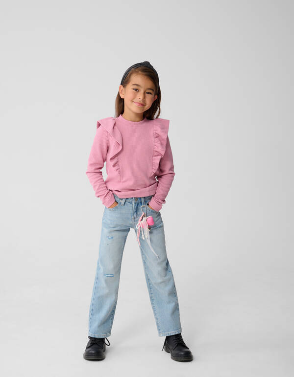 Struktur Rüschenoberteil Rosa SHOEBY GIRLS