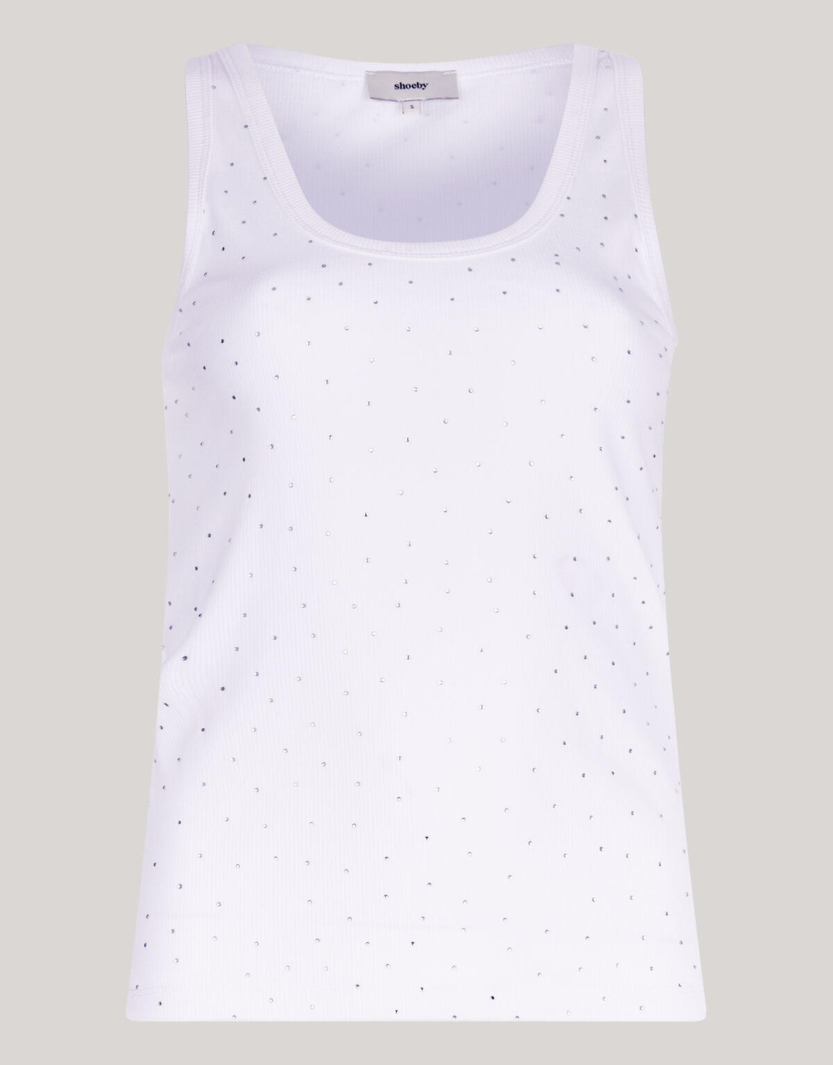 Strass Singlet Wit SHOEBY WOMEN