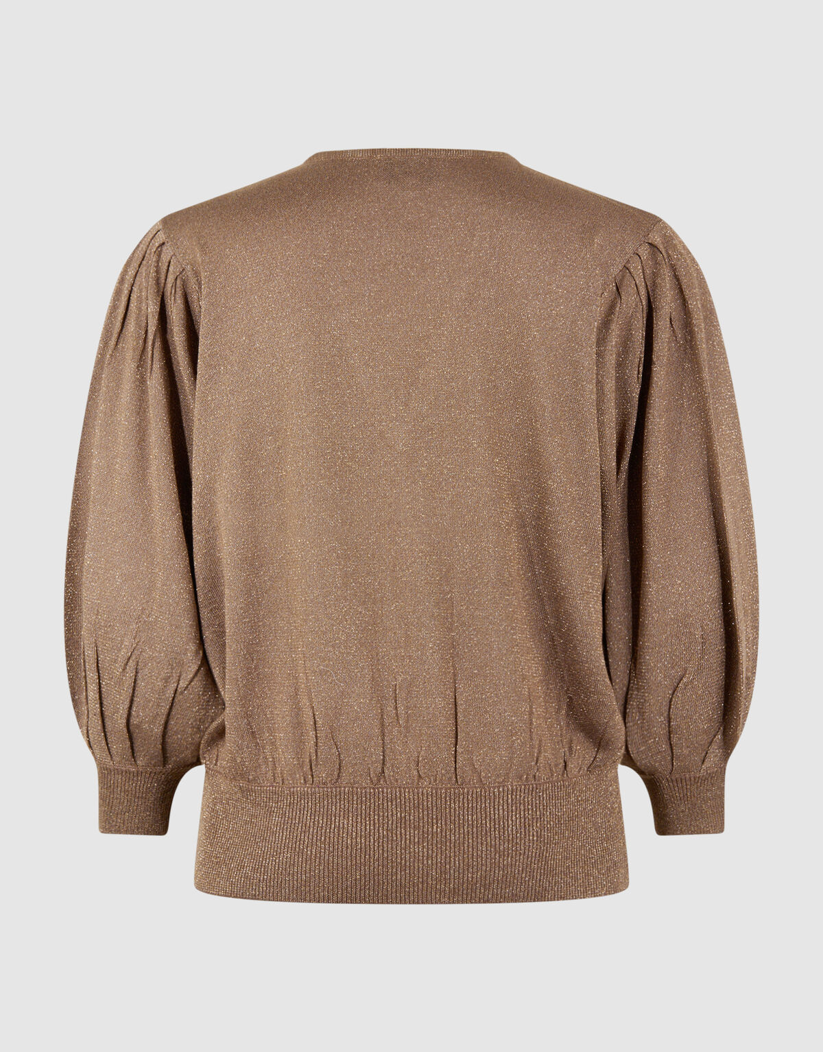 Glitzer-Pullover mit V-Ausschnitt Braun SHOEBY WOMEN