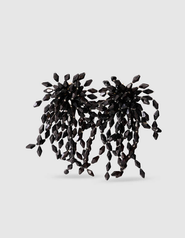 Beaded Wasserfall Ohrringe Schwarz SHOEBY ACCESSOIRES