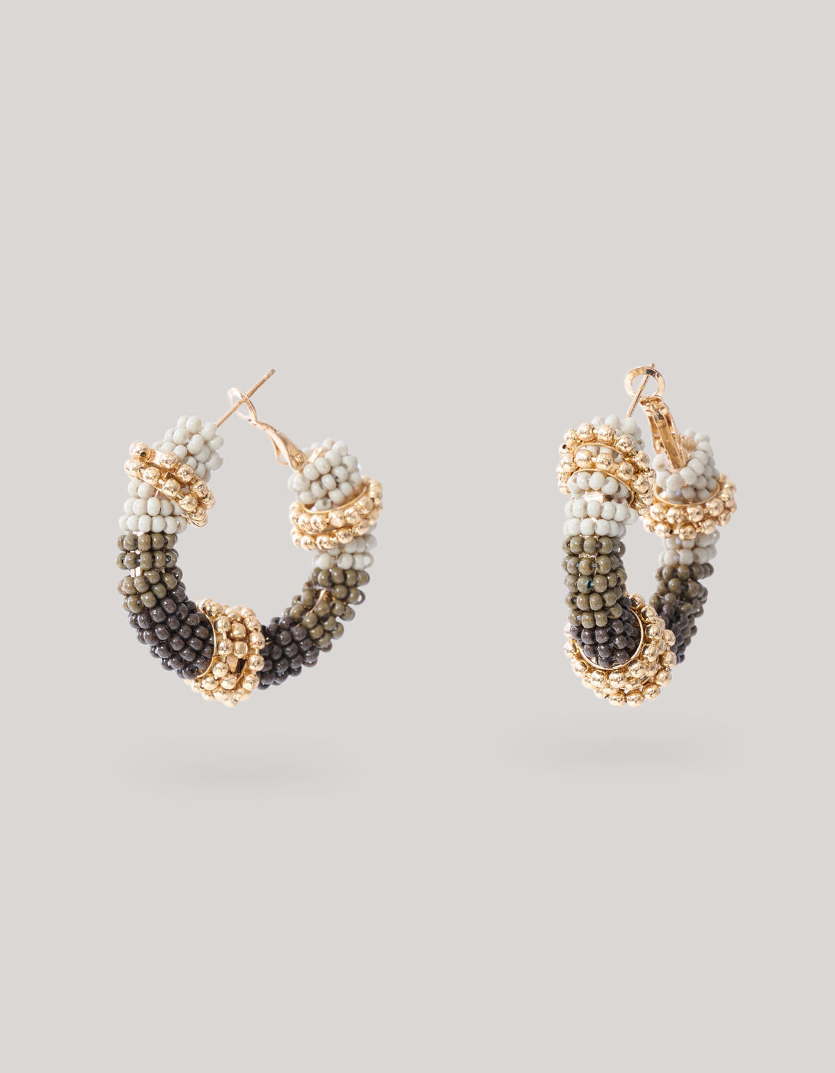 Perlenohrringe Beige SHOEBY ACCESSOIRES