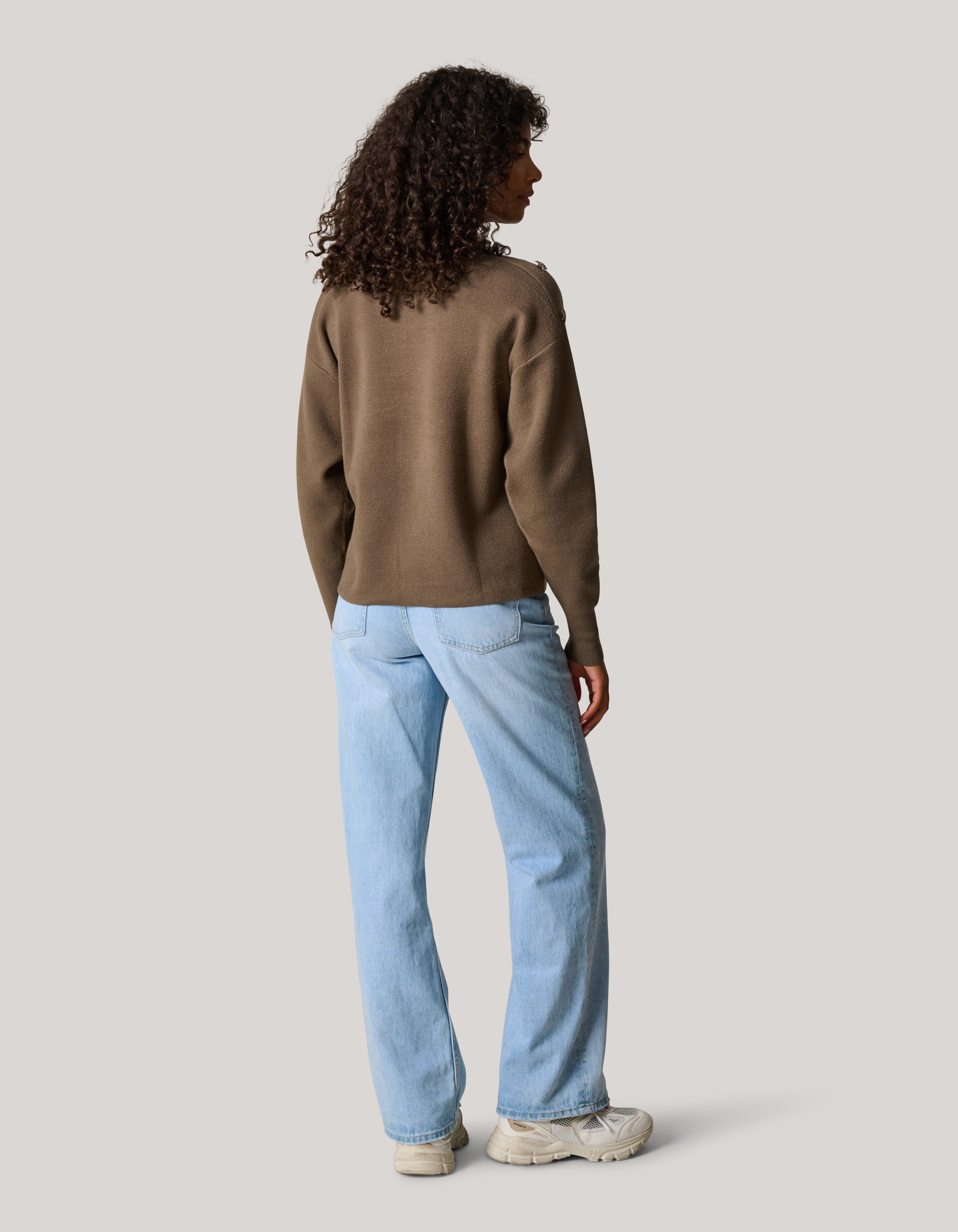 Knopfleiste Pullover Dunkelgrün SHOEBY WOMEN