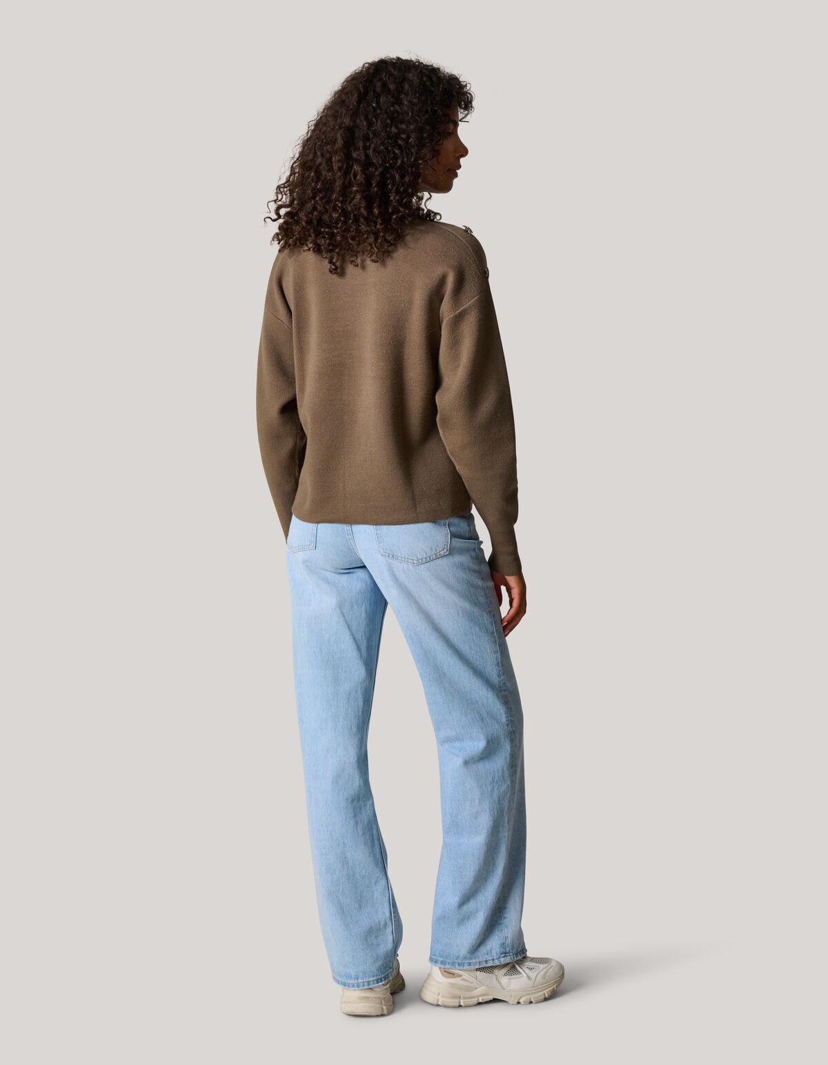 Knopfleiste Pullover Dunkelgrün SHOEBY WOMEN