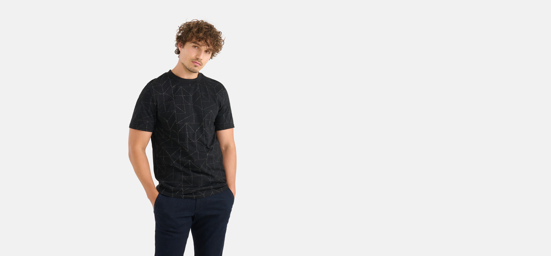 Bedrucktes T-shirt Schwarz SHOEBY MEN