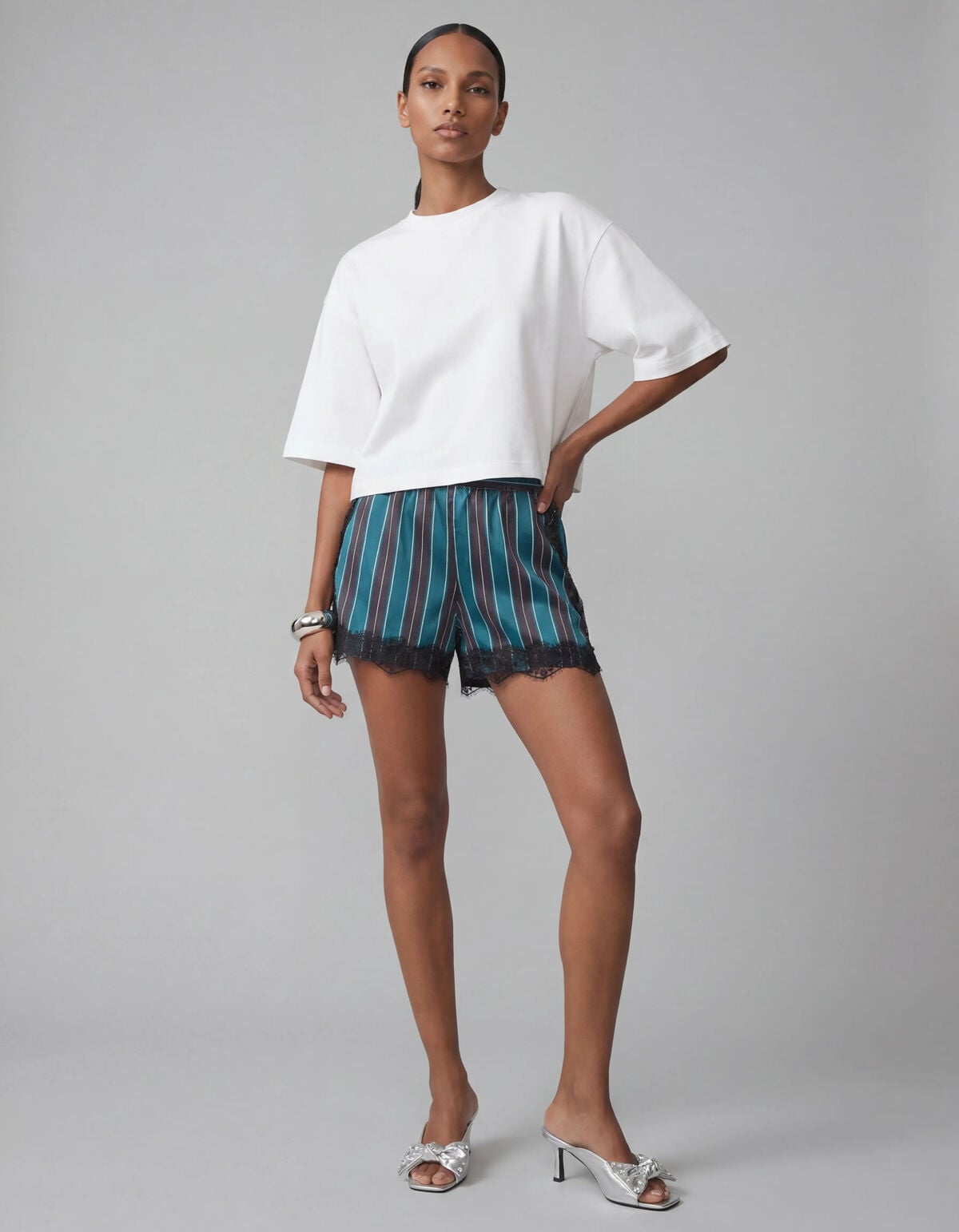Kanten Stripe Short Petrol SHOEBY WOMEN