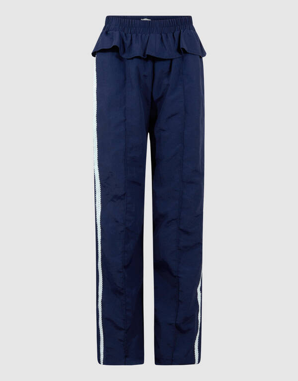 R&uuml;schen-Hose mit weitem Bein Dunkelblau SHOEBY GIRLS