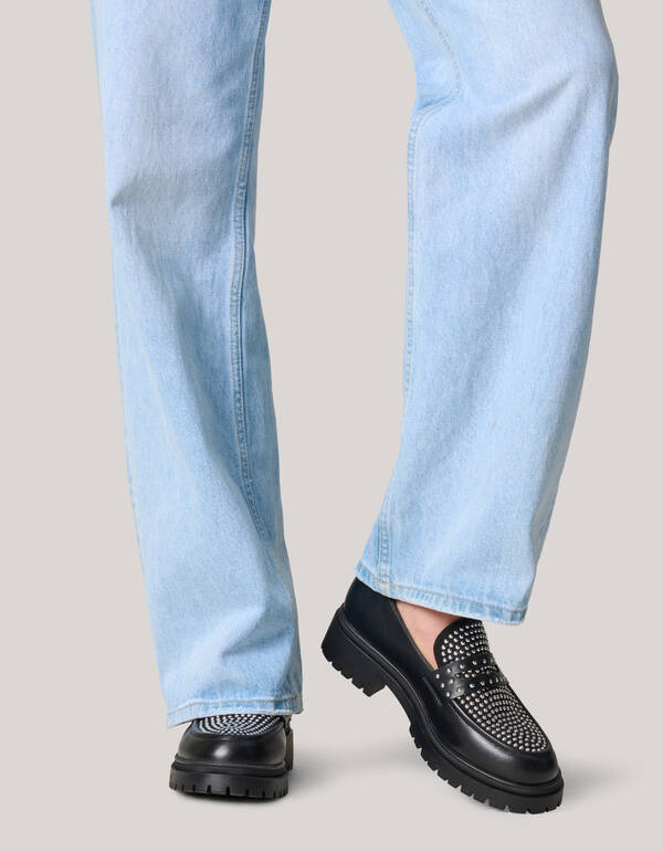 Nieten-Loafer Schwarz SHOEBY SHOES