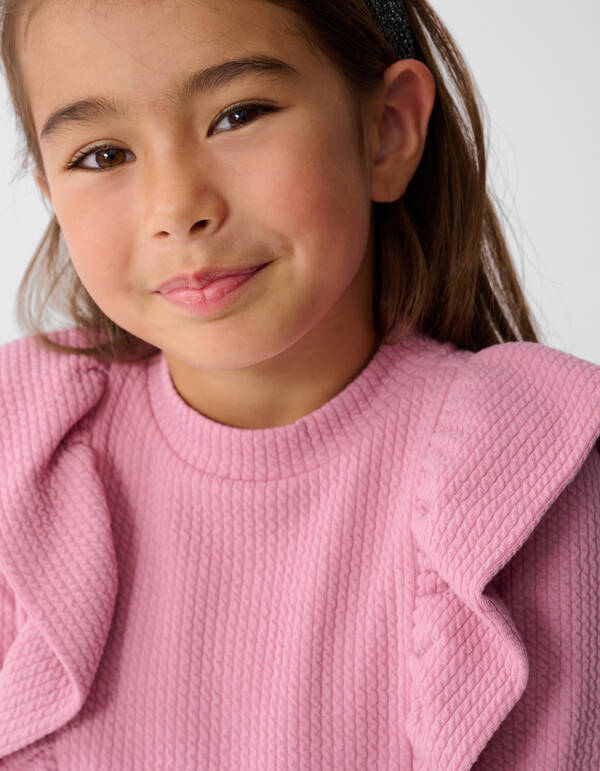 Struktur Rüschenoberteil Rosa SHOEBY GIRLS