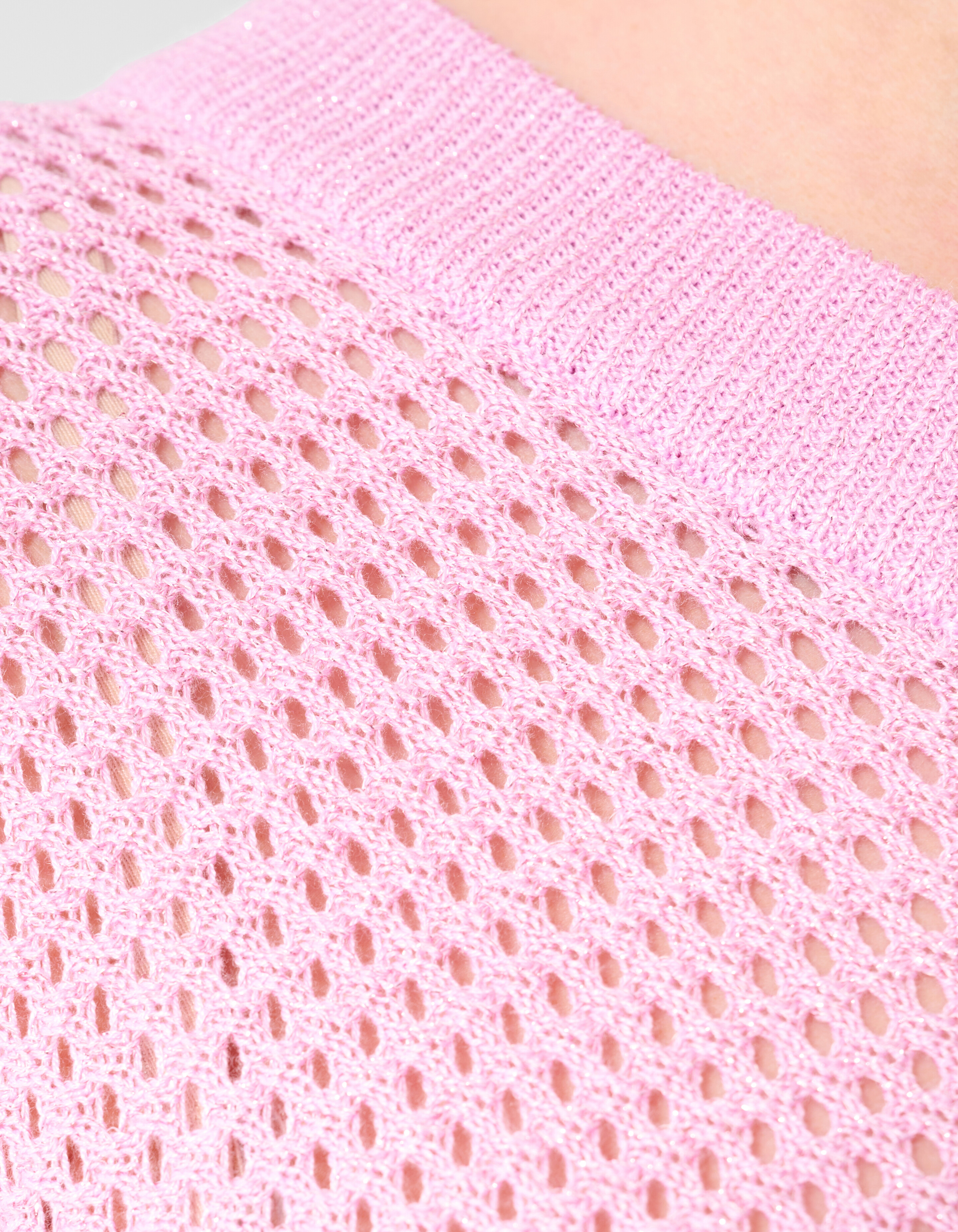 Glitzer Ajour Pullover Rosa SHOEBY WOMEN