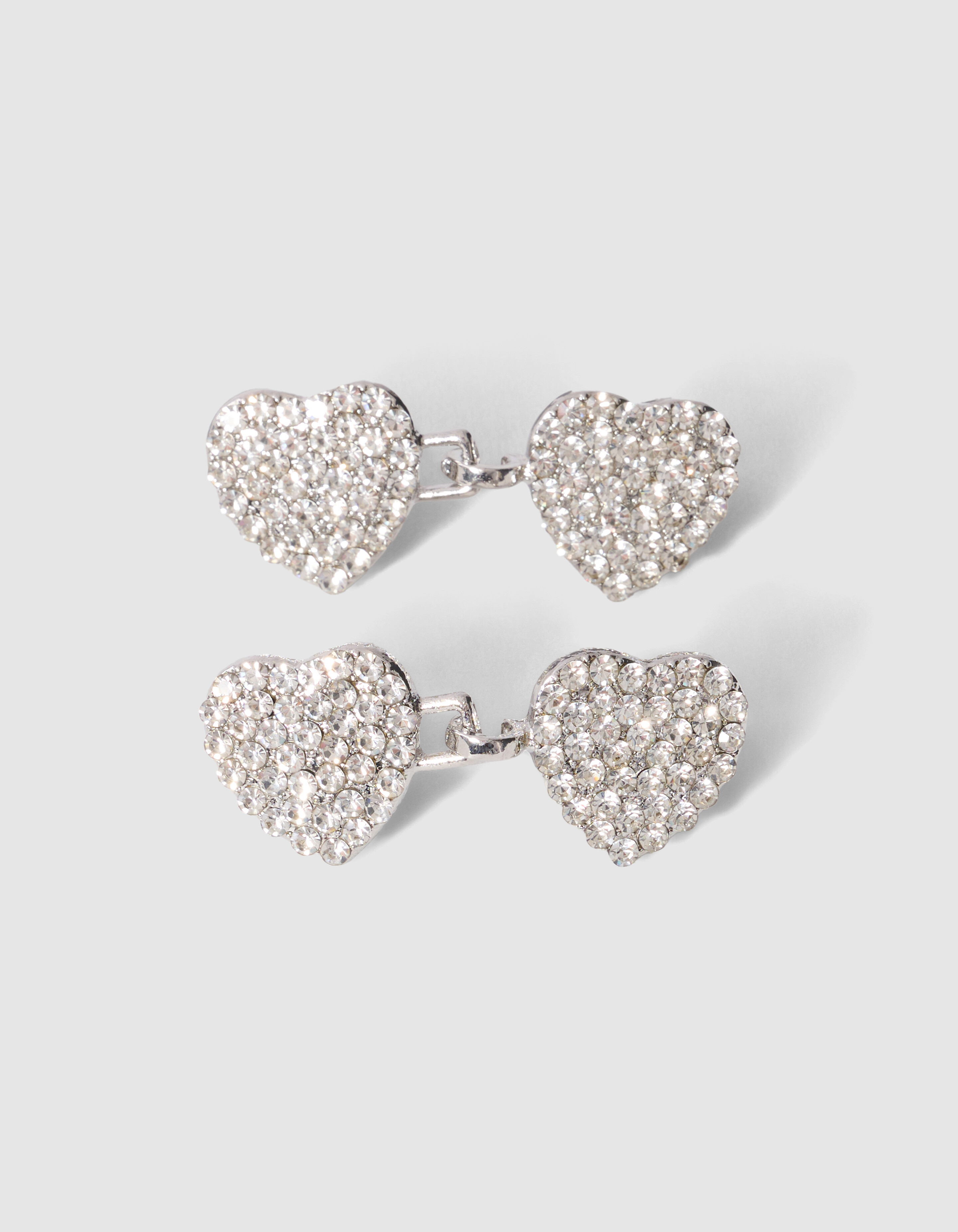 Jeans-Anstecker mit Strass-Herzen SHOEBY ACCESSOIRES